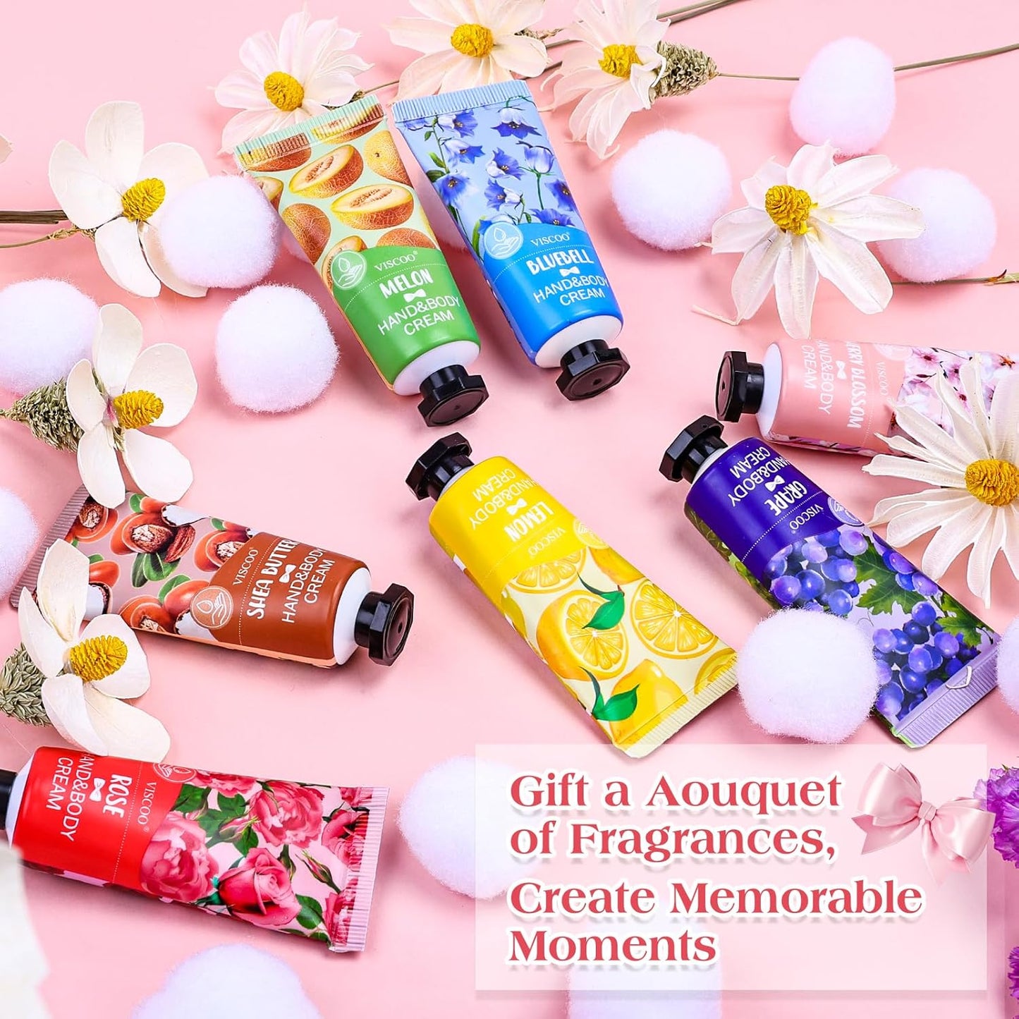 7 Pack Hand Cream Gifts Set for Women,Stocking Stuffers for Women,Teengirls,Christmas Gifts Bulk Gifts,Small Gifts,Mini Moisturizing Hand Lotion Travel Size in Bulk for Dry Cracked Hands