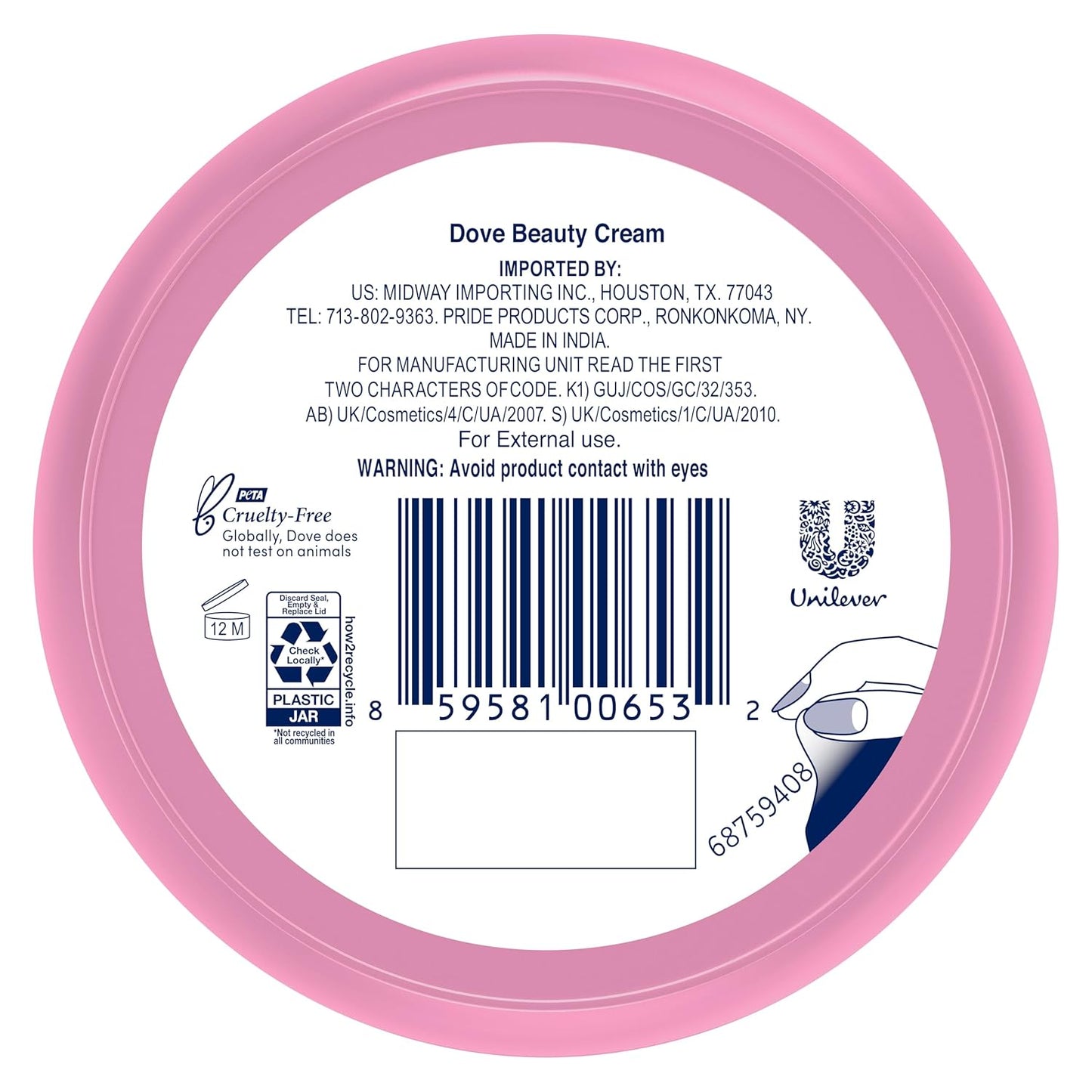 Dove Lotion, Beauty Cream - Light, Fast-Absorbing Face and Body Cream for Normal to Dry Skin, 24-Hour Moisture, Travel Size, 2.53 Fl Oz (Pack of 12)