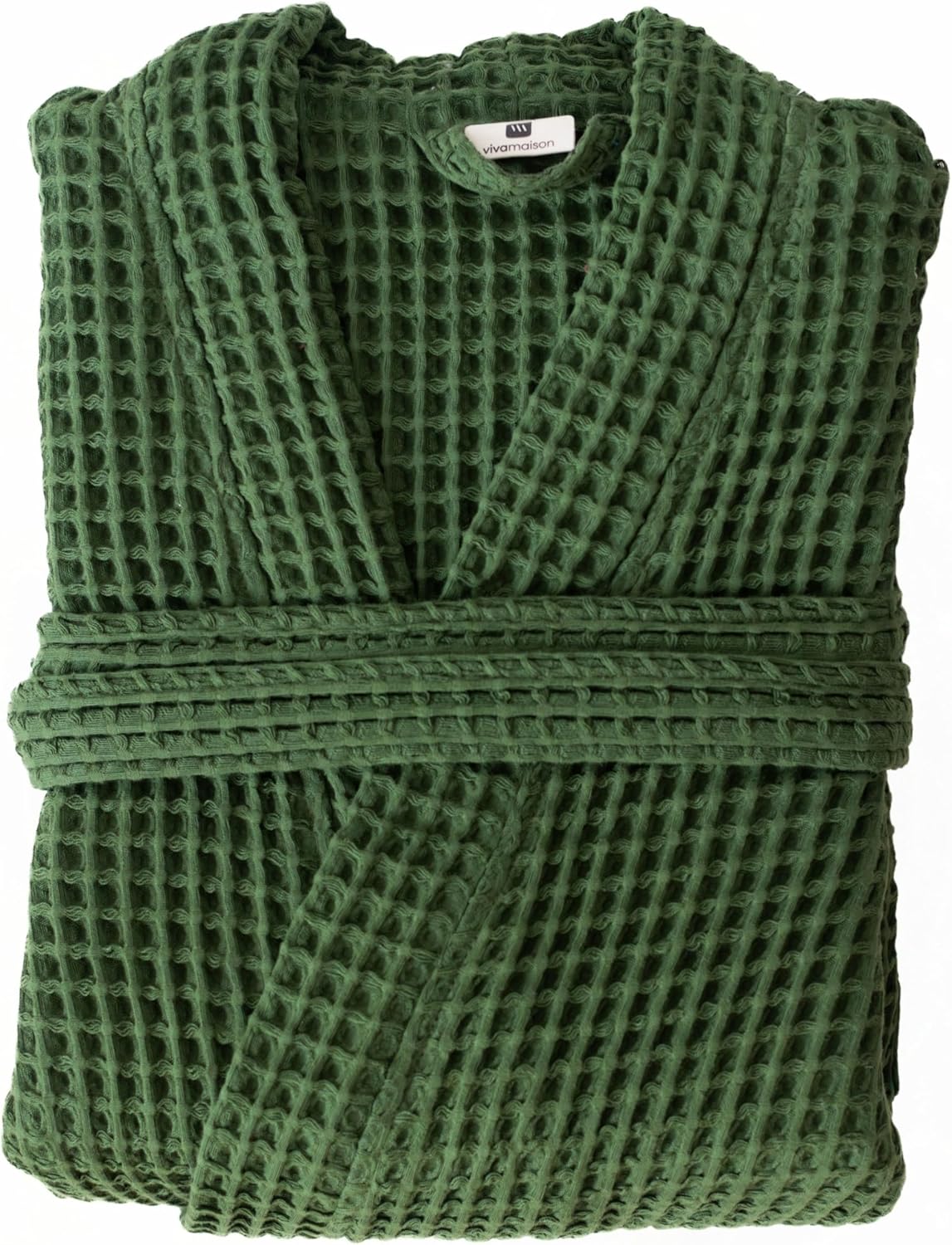 Womens Kimono Waffle Robe - Lightweight 100% Turkish Cotton Housecoat for All-Day Lounging - Bathrobe for Shower