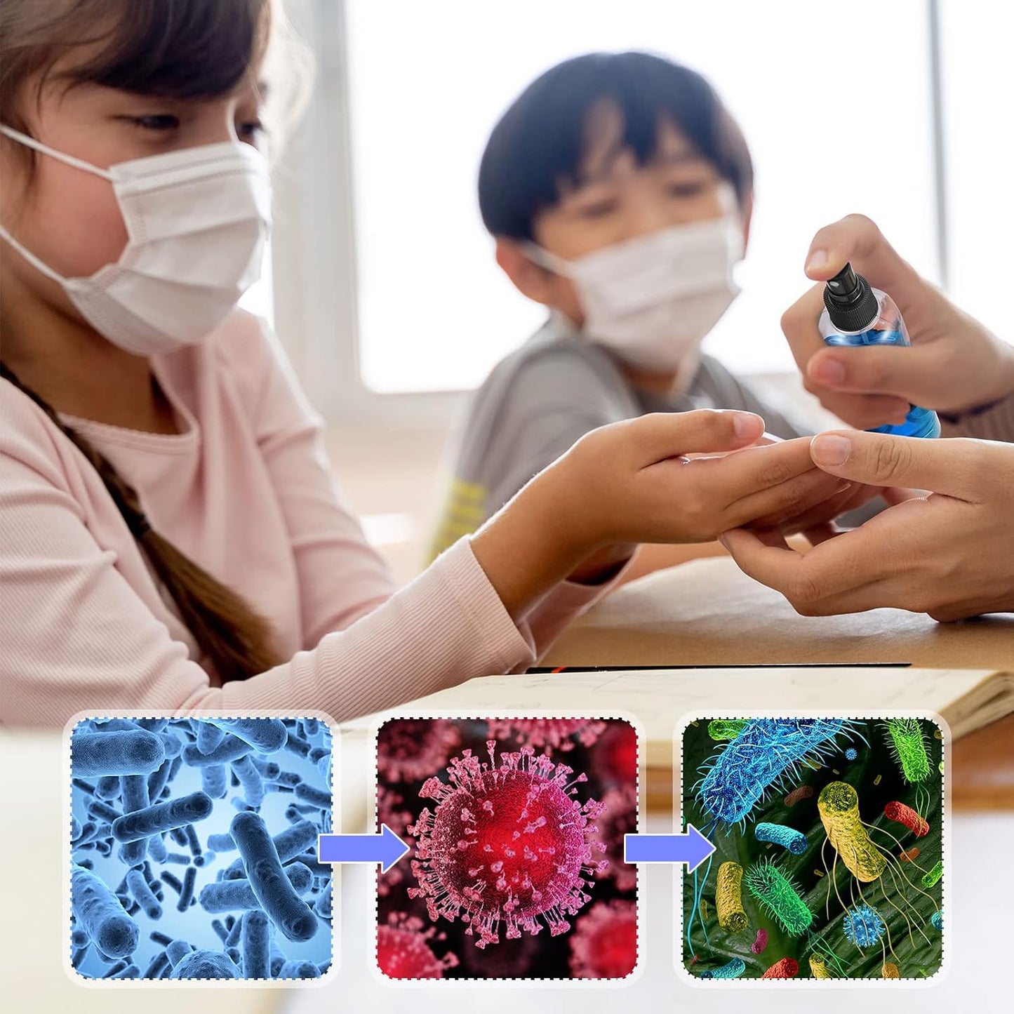 Eccliy 32 Pcs 8 oz Spray Bottles Fine Mist Cleaning Bottles Clear Empty Plastic Travel Sprayer Refillable Sprayer with Cap for Cleaning Solutions Oils Travel Perfumes(Black,Clear)