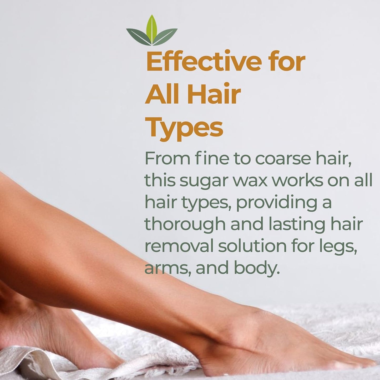 Nature’s Sugar Wax All-Purpose Sugaring Paste for Legs, Back, Arms, Chest - 32oz - Beginner-Friendly Sugar Wax Hair Removal for All Skin Types - Vegan & Cruelty-Free