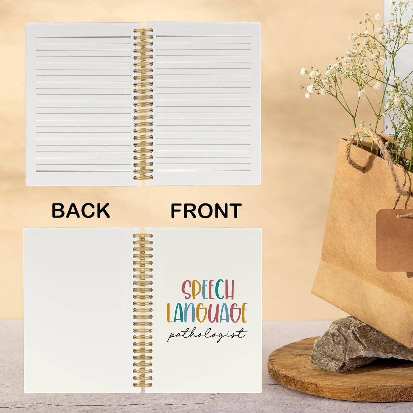 Speech Therapy Gifts Journal Notebook, School Psychologist, Speech Therapist Gift for Mental Health, School Counselor Hardcover Spiral Notebook 5.5x8.3 Inch