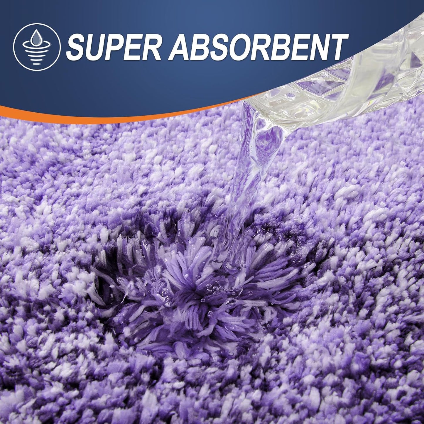 OLANLY Bathroom Runner Rugs 47x17, Extra Soft Absorbent Microfiber Bath Rugs, Rubber Backing, Quick Dry, Machine Washable Bath Mats for Bathroom Floor, Tub and Shower, Home Decor Accessories, Violet