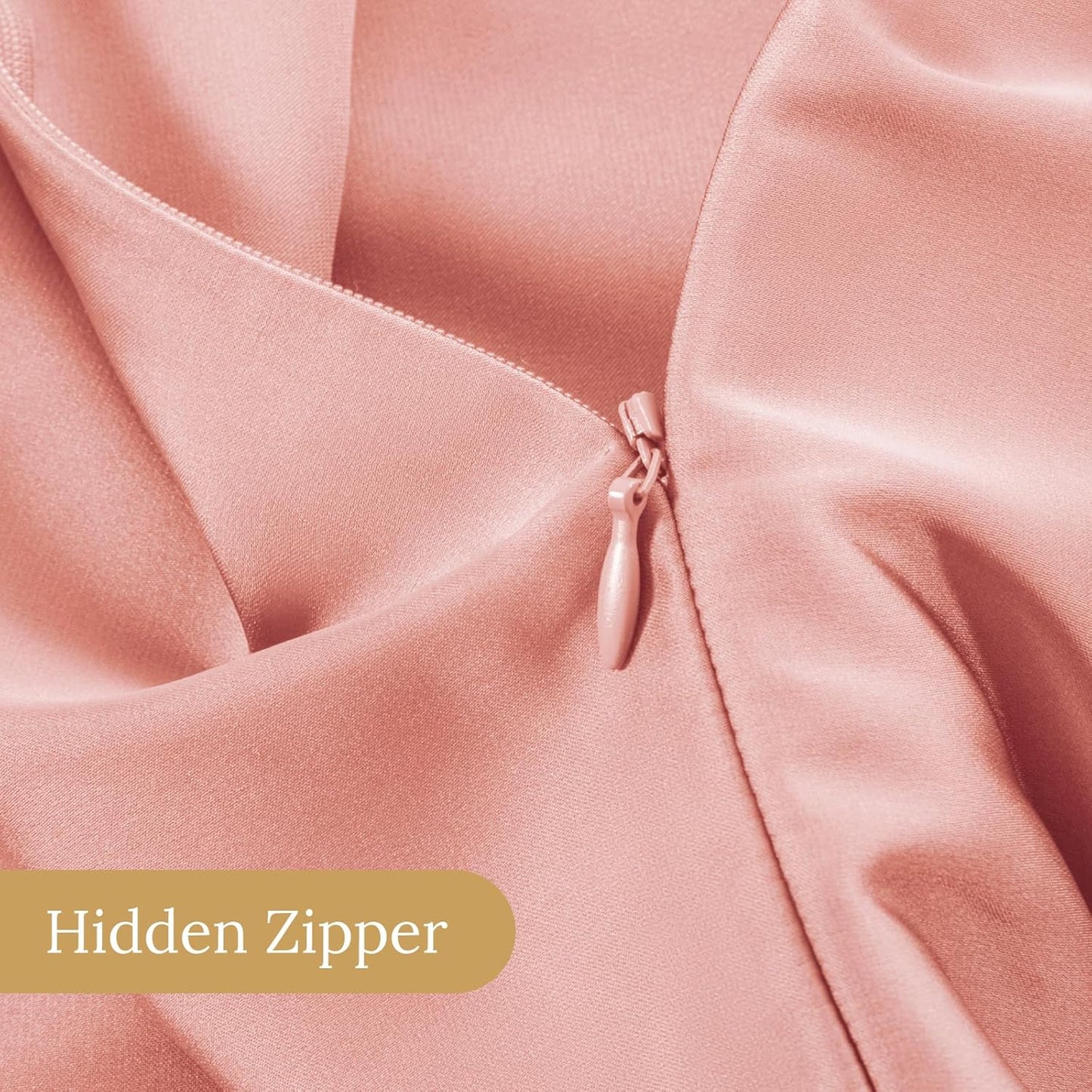 INFIIXSO Mulberry Silk Pillow Cases King Size Set of 2, Silk Pillowcase with Hidden Zipper 20"x36", Extraordinary Smooth and Soft Pillow Case for Hair and Skin(Blush Pink, 2 Pack)