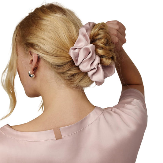Lunya Washable Silk Scrunchies - Mulberry Silk Hair Ties - Multiple Color Options - One Size Fits Most
