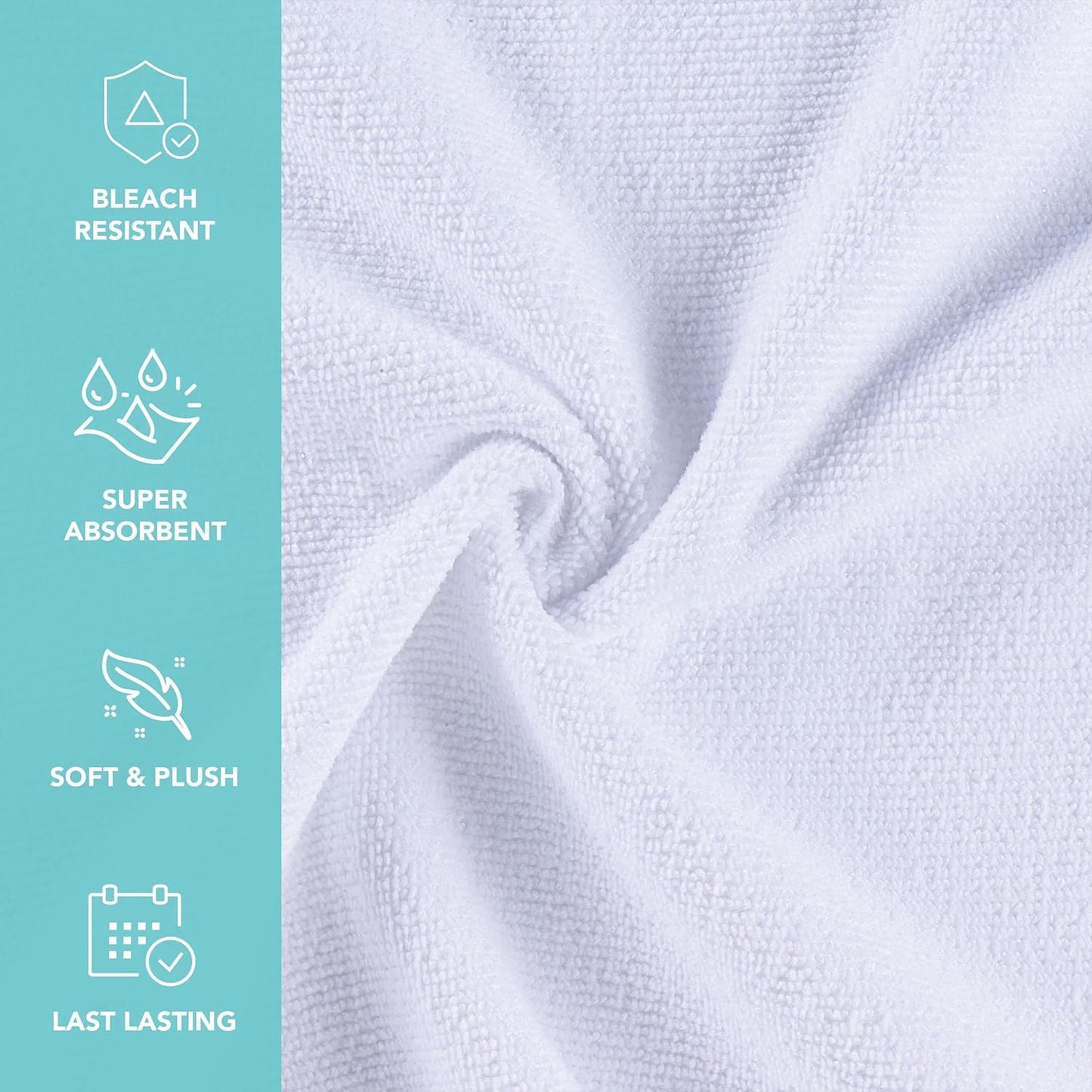 Arkwright Bleach Proof Salon Towels Bulk - Case of 144 - Ultra Soft, Gentle Microfiber, Highly Absorbent & Quick Dry Spa Facial Towel for Hair Stylist, Nail Shop, and Esthetician, 16 x 27 in, White
