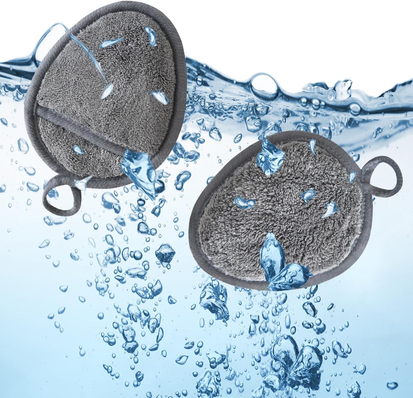 Reusable Makeup Remover Pads Soft Makeup Remover Cloths Washable Facial Makeup Cleansing Pads for Face,Lip,Eyes Grey 6PCS