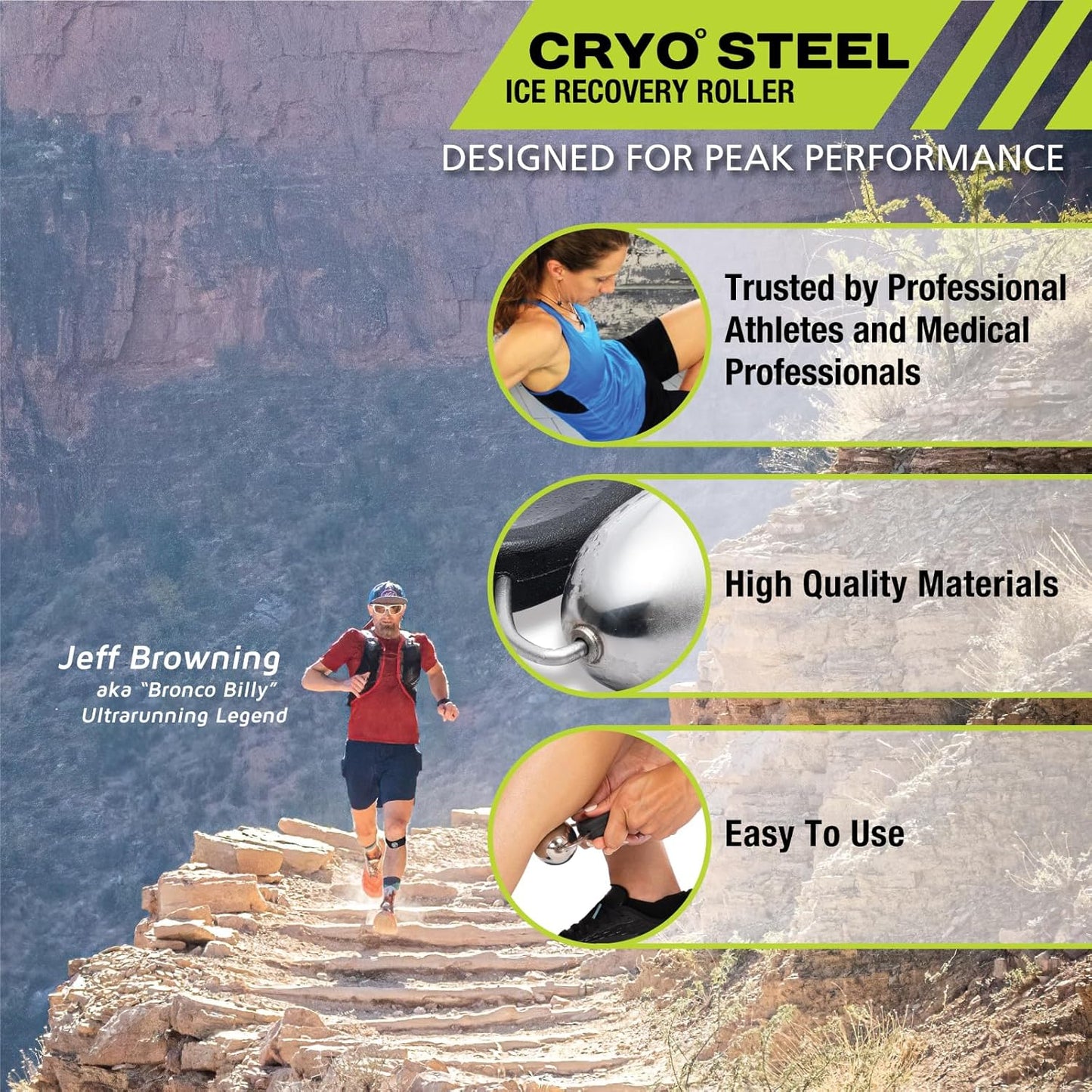 Pro-Tec Athletics Rollers, RM Extreme, RM Extreme Mini Roller, Cryosteel Ice Roller, Portable Roller, Deep Tissue Massage, Muscle Relief, Hamstring, Quadriceps, Multi-Directional, Enhance Performance