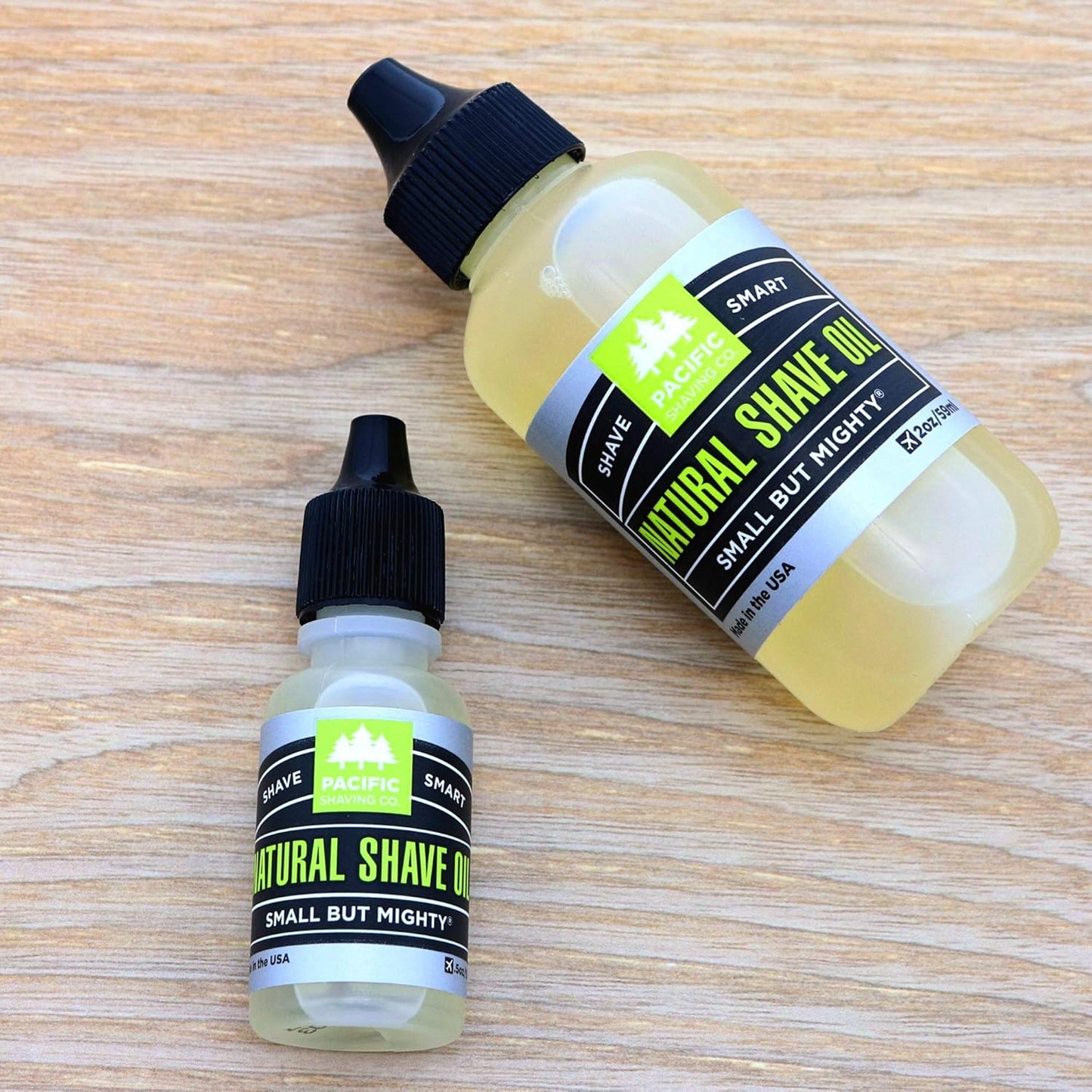 Pacific Shaving Company Natural Shaving Oil - Shaving Oil for Men & Women - Avocado Oil, Sunflower Seed Oil & Vitamin E Oil for Face, Legs, Arms & Full Body - Unisex Beard & Shave Care (2 Fl Oz)