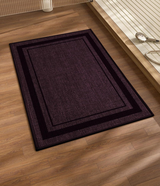 chakme Bathroom Rugs Mat 24x17, Ultra Thin Non Slip Bath Mat Small Quick Dry Absorbent Bath Mat for Bathroom Floor, (Dark Purple, 24"x17")