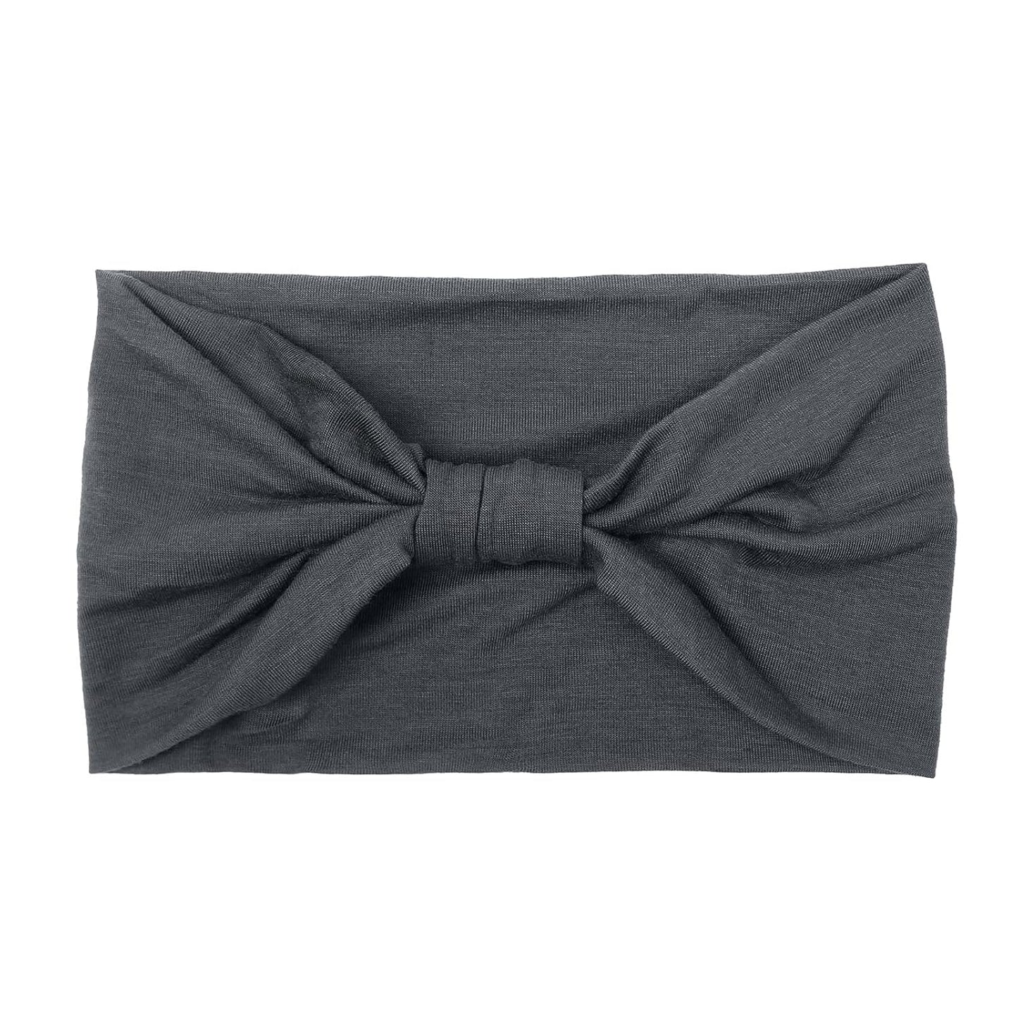 Wide Headbands for Women Black Stylish Head Wraps Boho Thick Hairbands Large African Sport Yoga Turban Headband Hair Accessories (Pack of 4)