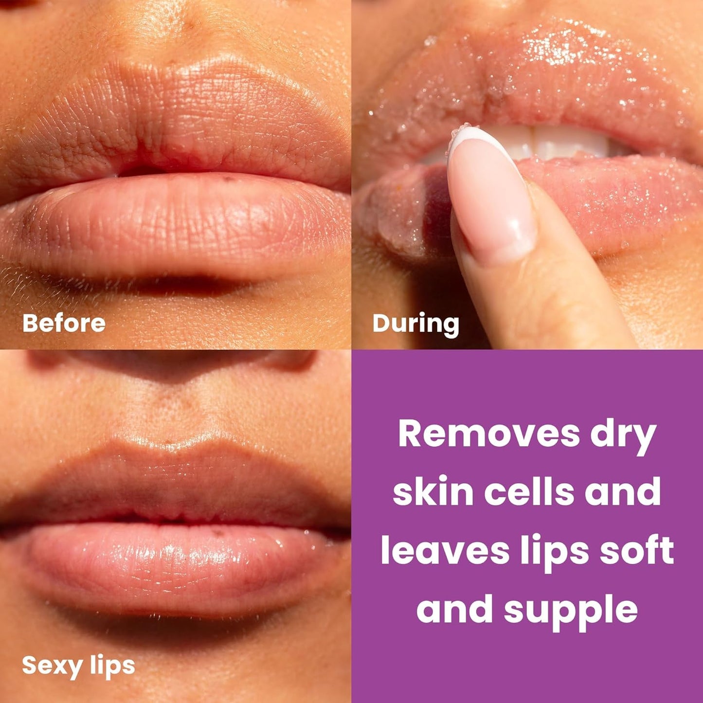 Dermasuri - Lip Exfoliator Scrub & Moisturizer - Sugar Scrubs for Soft Smooth Lips, Overnight Hydration, Brighten Dark Lips - Stocking Stuffer Gifts for Women - Coconut Passion Fruit Flavor- 20g/0.7oz