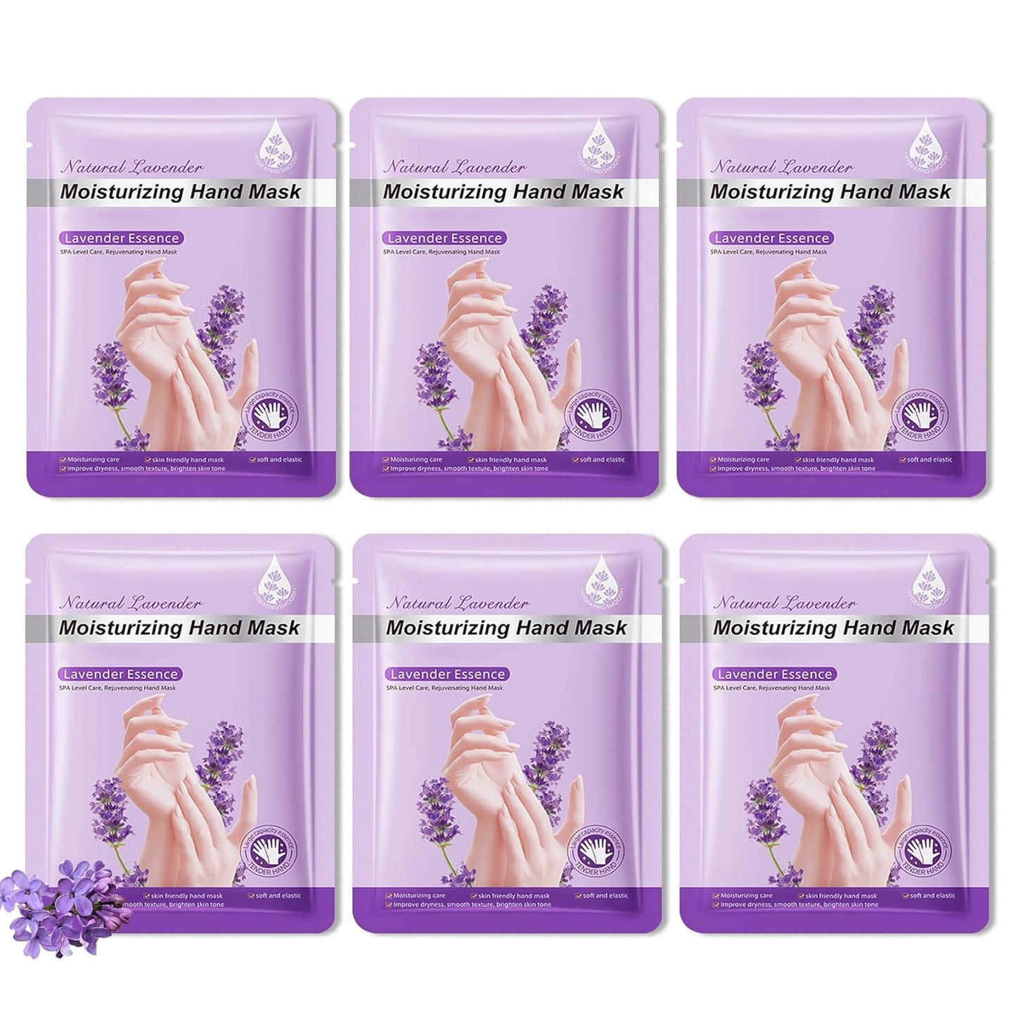 Hydrating Hand Masks, 6PCS Hand Mask Moisturizing Gloves for Men Women, Smooth Long Lasting Soft Exfoliating Hand Peeling Spa Mask Moisturizer Beauty Gift Set for Dry Cracked Rough Dull Hands（I)