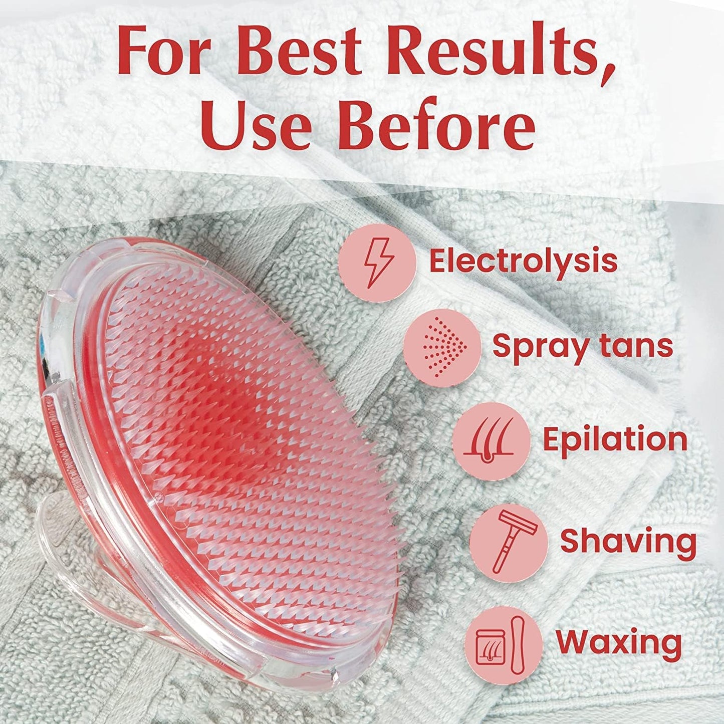 Dylonic Exfoliating Body Scrub Razor Bump Brush, Ingrown Hairs Solution Pads - After Waxing Skin Care Exfoliator for Body Shaving Irritation, Strawberry Legs, Armpit, Bikini Body Exfoliator Scrubber
