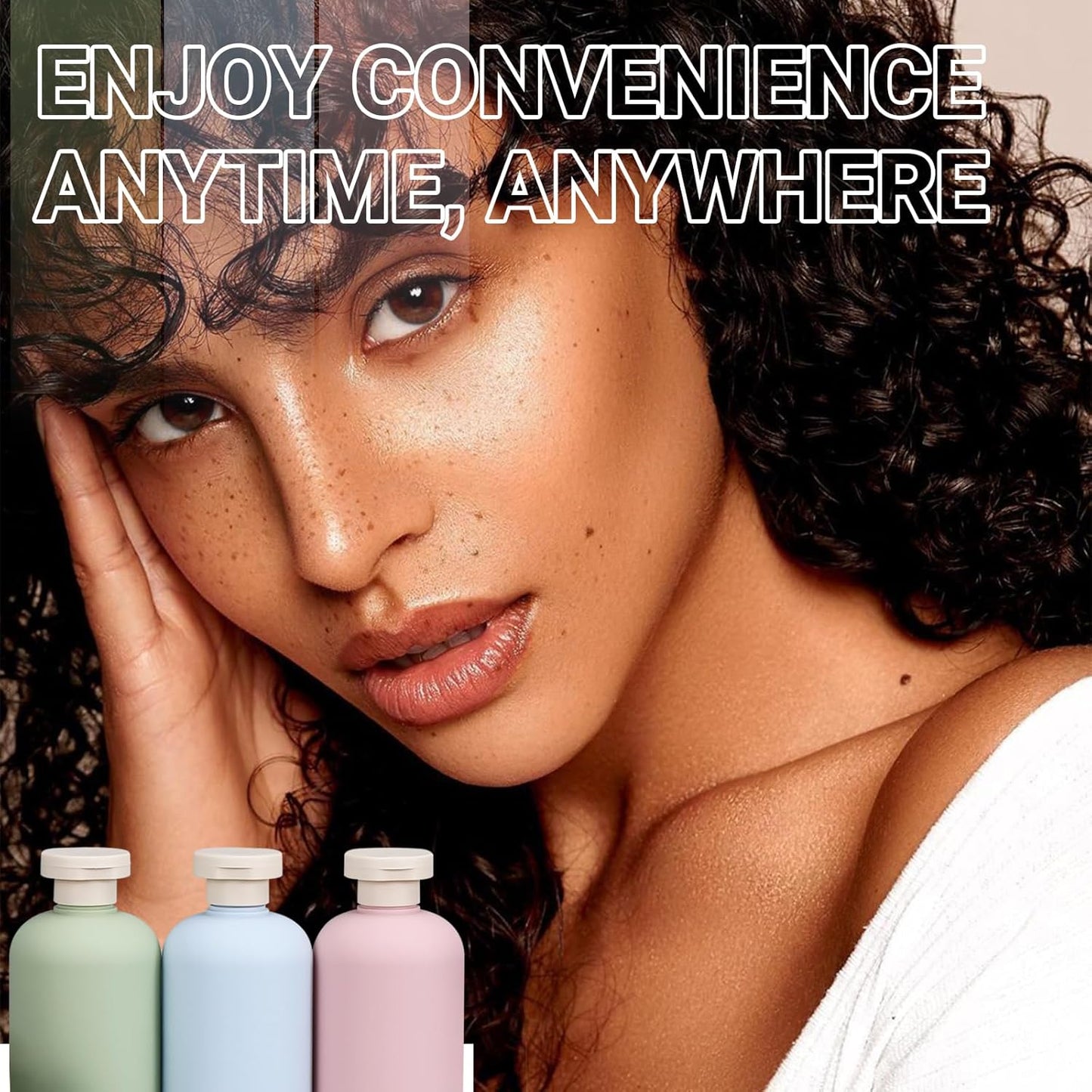 ASEVAT 8.8 oz Travel Refillable Shampoo Bottles, Plastic Empty Plastic Squeeze Bottles with Flip Cap, Travel Containers for Shampoo and Conditioner for Lotion, Cream and Liquids (4Pcs)