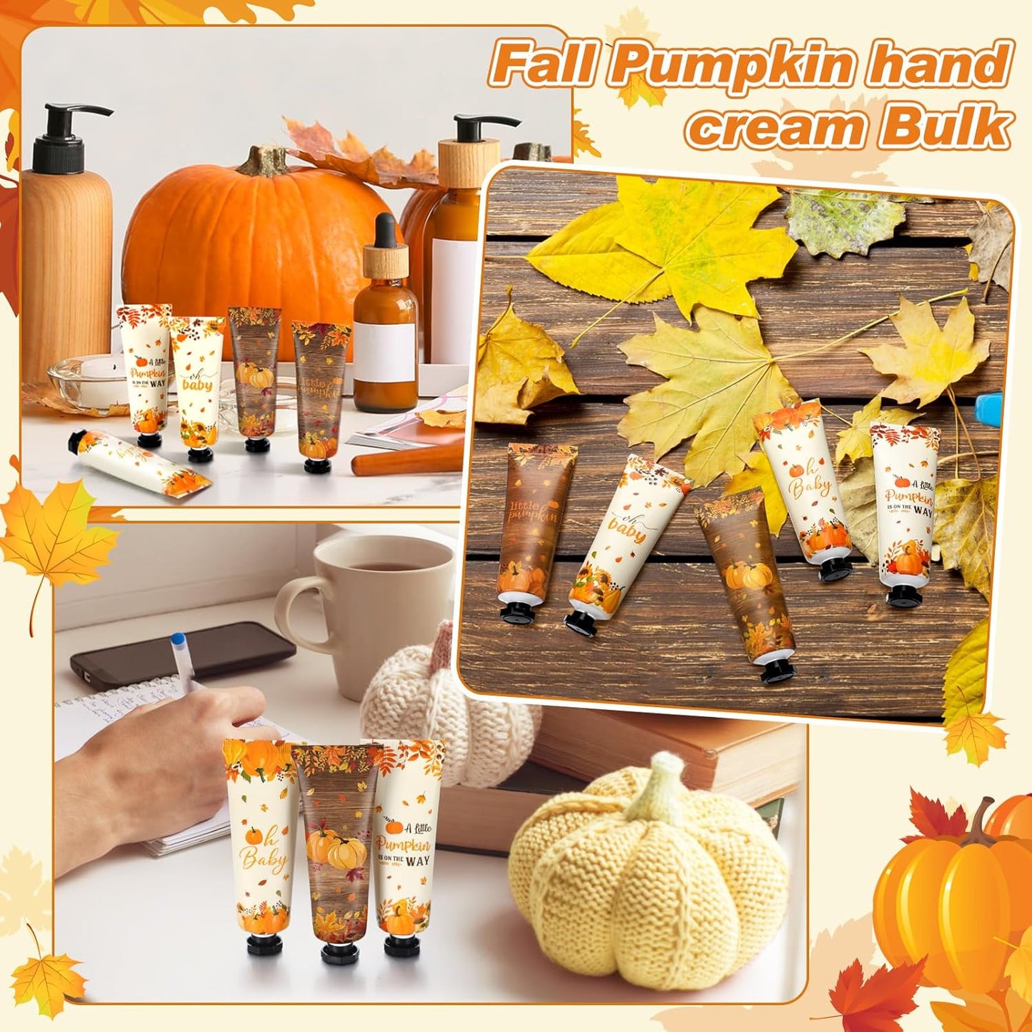 60 Pcs Fall Baby Shower Hand Cream Bulk Hand Cream Gifts a Little Pumpkin Baby Shower Party Favors for Guests Travel Size Lotion Autumn Thanksgiving Wedding Birthday Party Supplies