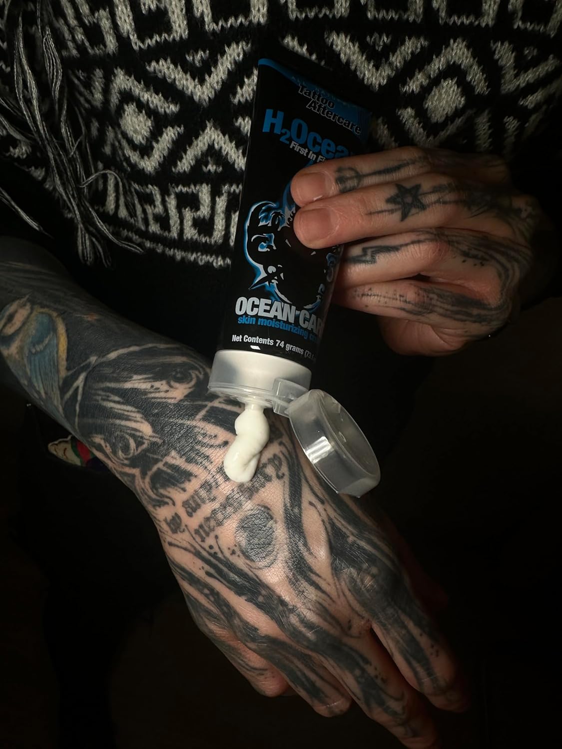 H2Ocean Ocean Care Tattoo Aftercare Lotion 2.5ounces-Fragrance Free Tattoo Moisturizing Cream-For New & Old Tattoos-Heals & Revitalizes - Dye Free (Pack of 2)