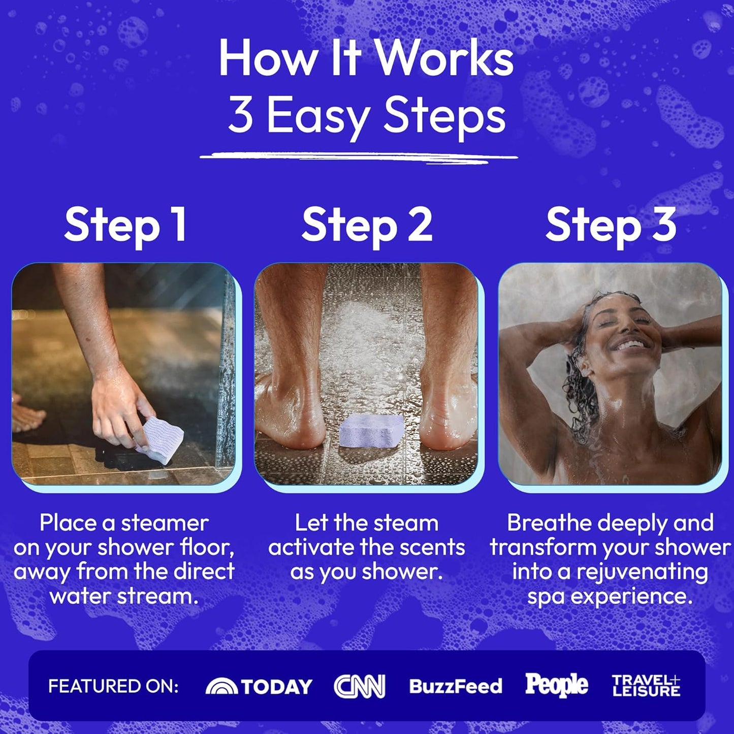 FOMIN Aromatherapy Shower Steamers - 12 Count - Lavender Dream Bath Bombs with Essential Oils for Stress Relief & Relaxation - Self Care, Spa Gifts for Women and Men - Shower Aroma for Body Wellness