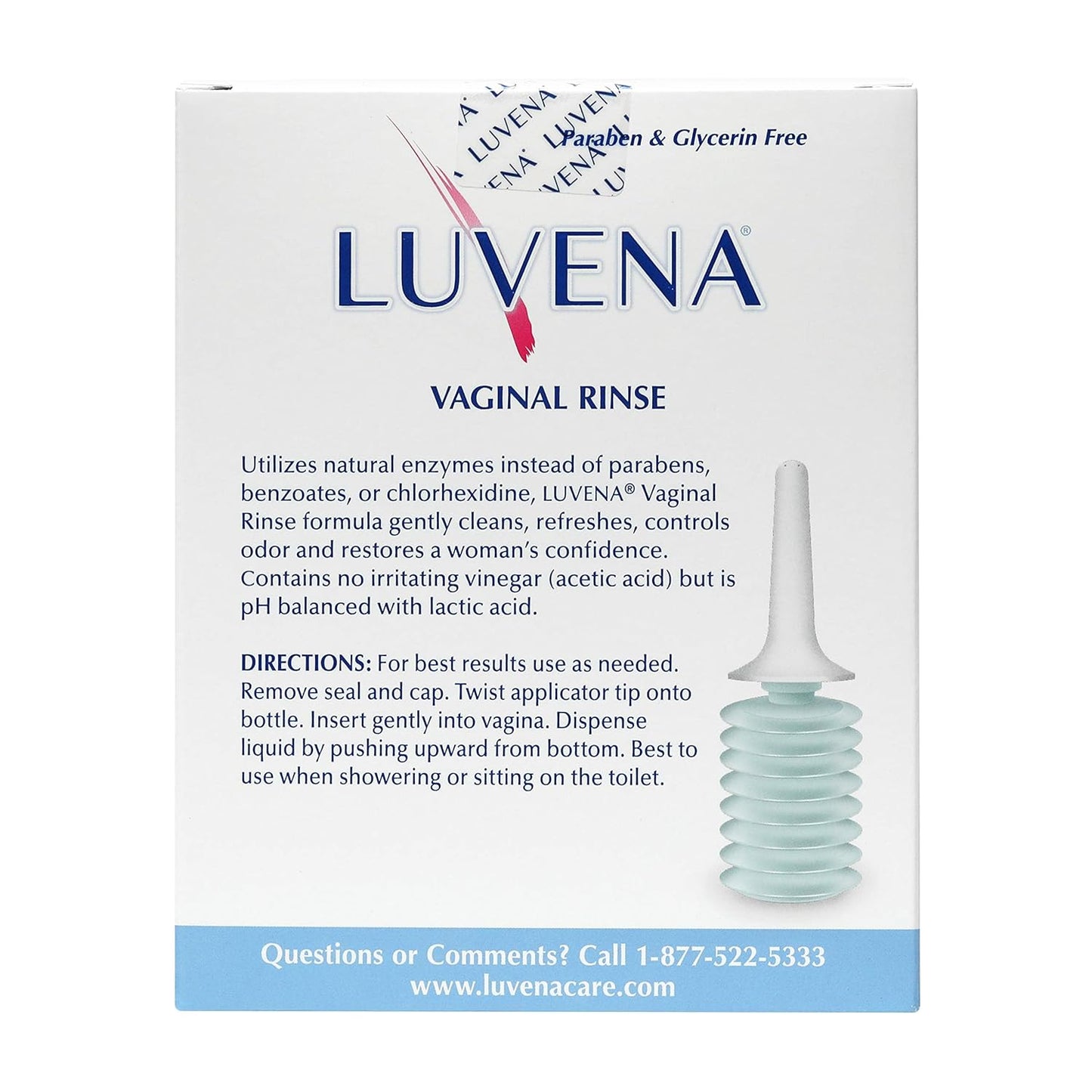 Luvena Daily Personal Feminine Rinse - Ultra Gentle Wash to Maintain Freshness & Resist Odor - pH Balanced, Paraben Free - Soothing (2 Pack, 3oz Bottles)