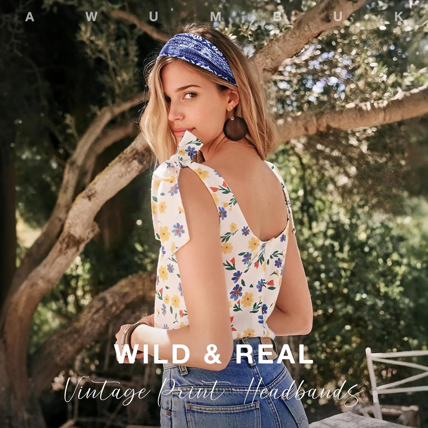 Wide Headbands for Women Knotted No Slip Head Bands Soft Turban Headband Hair Accessories Boho African Solid Color Head Wraps for Women Yoga Workout Pack of 6