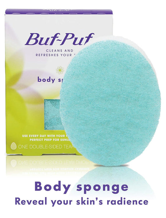 Buf-Puf Body Sponge, Bath Sponge, Dermatologist Developed, Cleanses Skin of Dirt, and Excess Oil, Reusable, Exfoliating, 1 Count