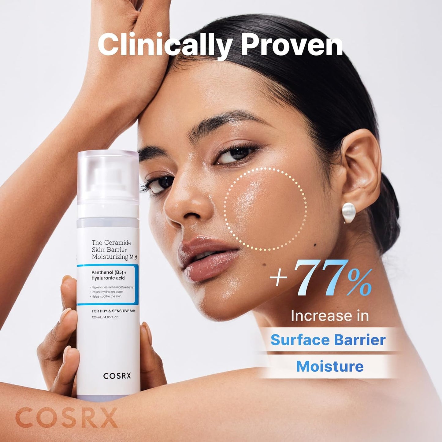 COSRX Barrier Cream Face Mist - Milky Toner with Ceramide & Hyaluronic Acid, Hydrating and Soothing Facial Spray for All Skin Types, 4.06 fl.oz, Korean Skin Care