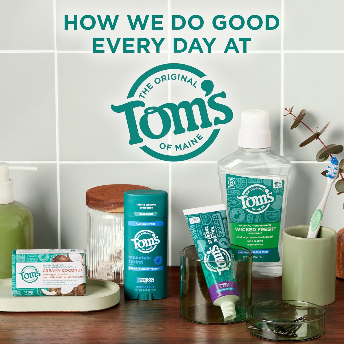 Tom's of Maine Bar Soap Variety Pack, Natural Bar Soap for Women and Men, Lavender & Shea, Fresh Eucalyptus, Creamy Coconut, Orange Blossom, 5 oz Bars (4-Pack)