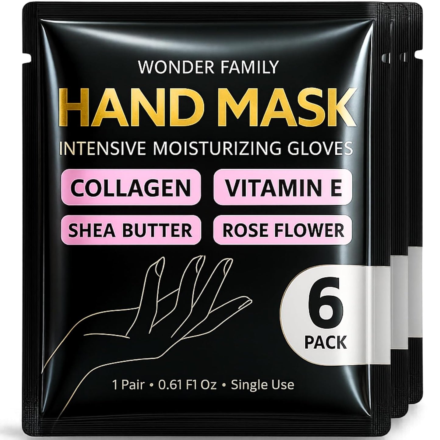 Korean Hand Mask – Moisturizing Gloves for Dry Hands for Women & Men – Korean Hands Moisturizer, Collagen Mask Overnight Hand Therapy with Serum, Lotion & Cream – White Cotton Gloves for Sleeping