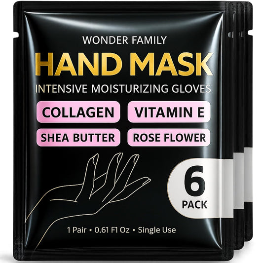 Korean Hand Mask – Moisturizing Gloves for Dry Hands for Women & Men – Korean Hands Moisturizer, Collagen Mask Overnight Hand Therapy with Serum, Lotion & Cream – White Cotton Gloves for Sleeping