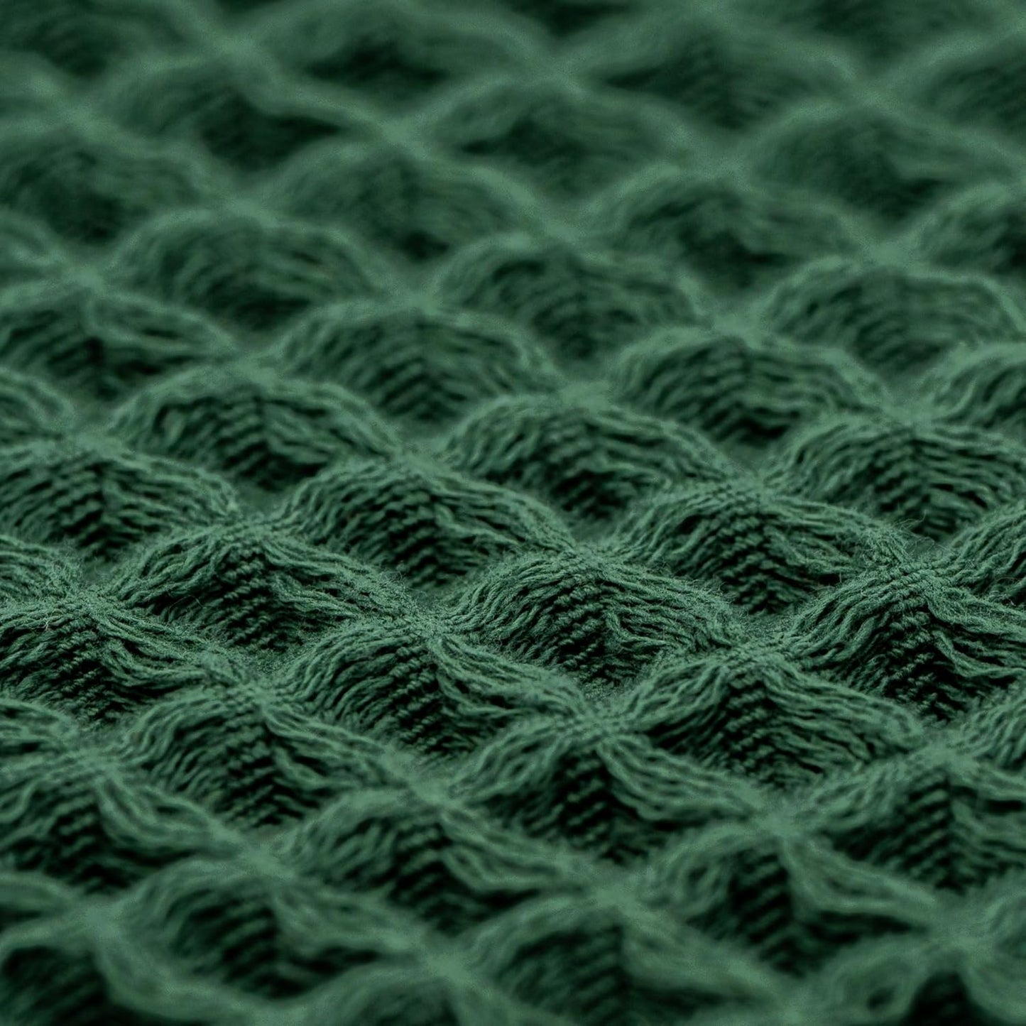 Luxury Japanese Cotton Waffle Bath Towel | Plush, Absorbent, and Quick Dry | Free Storage Bag Included (Forest Green, Bath Towel (2 Pack))