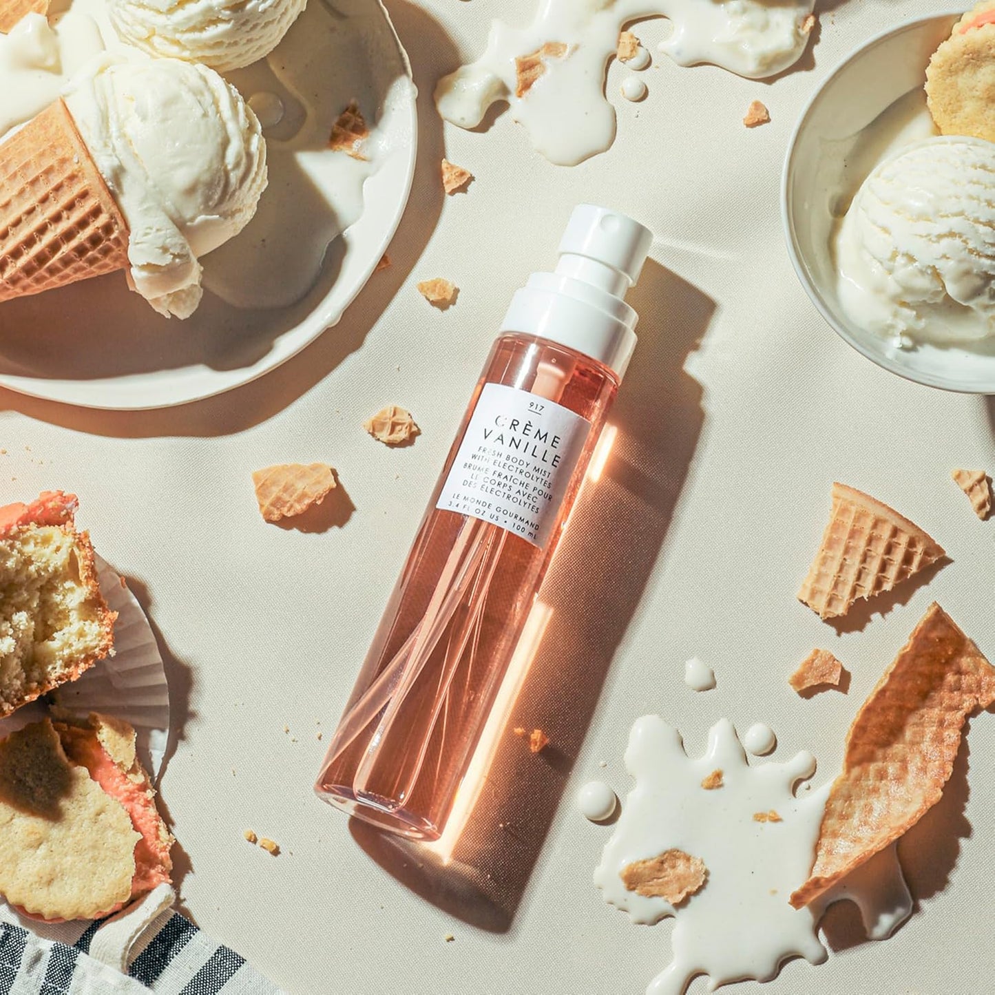 Le Monde Gourmand Crème Vanille Fresh Mist - 3.4 fl oz (100 ml) - Vanilla, Floral, Sweet Notes