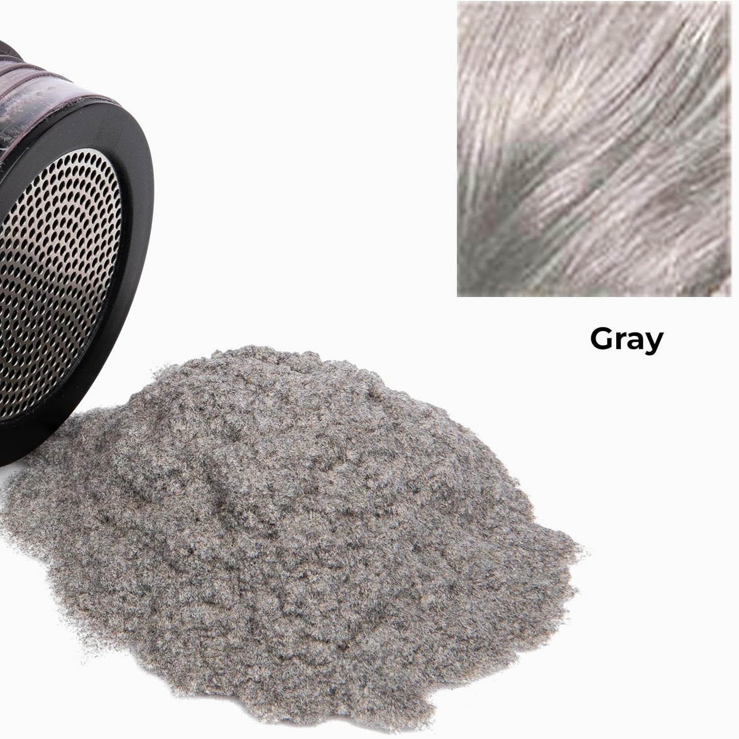 Hair Loss Concealer. Covers Bald Spot And Makes Thin Hair Look 10X Fuller Instantly. All-Natural Hair Building Fiber. Trial Size, 10-Day Supply. Gray