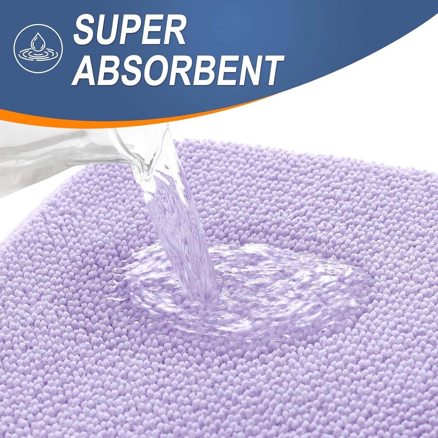 OLANLY Thick Memory Foam Bath Mat Rug 36x24, Extra Soft Absorbent Bathroom Rug, Quick Dry Bath Mats, Non-Slip, Machine Washable Carpet for Bathroom, Tub and Shower, Home Decor Accessories, Lavender