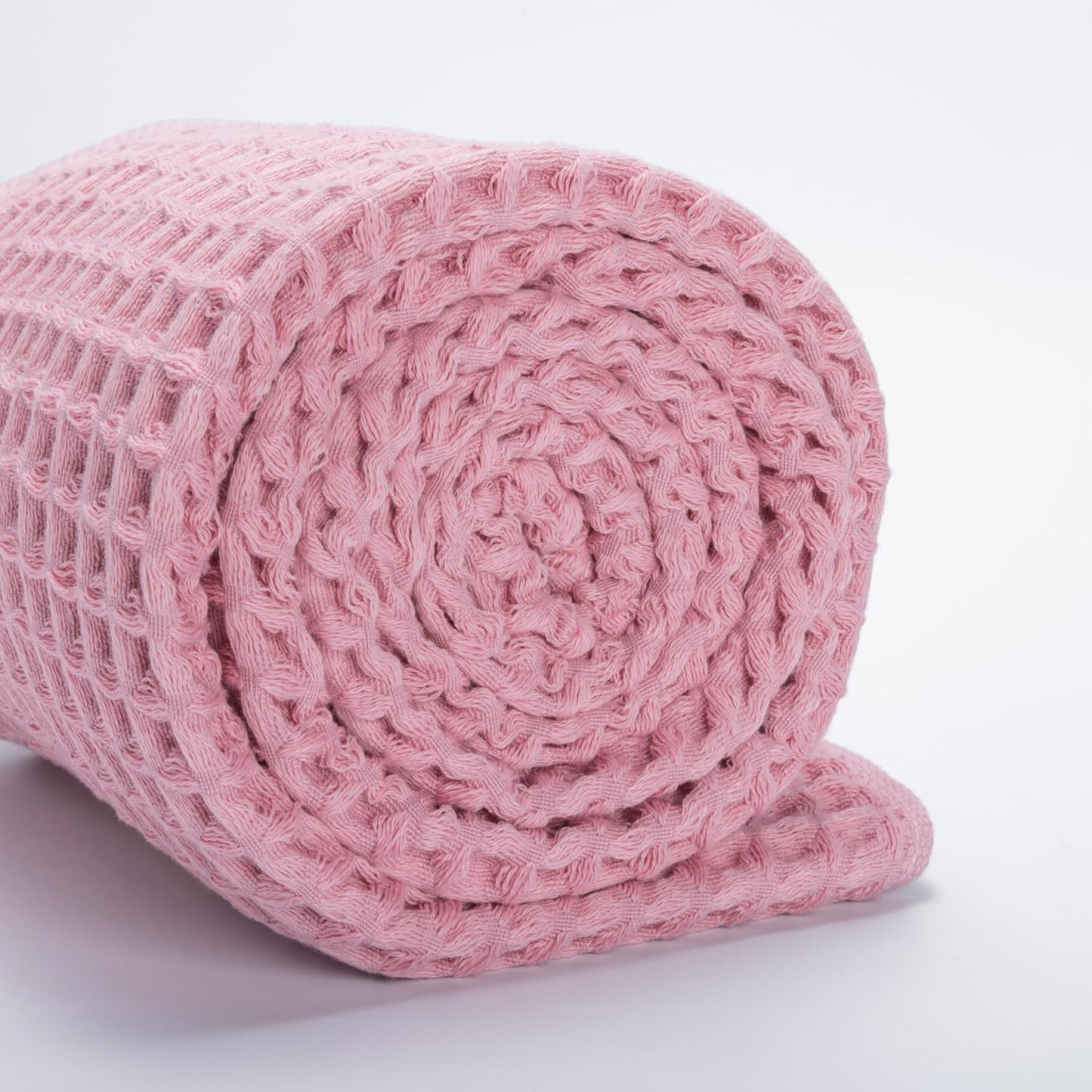 Luxury Japanese Cotton Waffle Bath Towel | Plush, Absorbent, and Quick Dry | Free Storage Bag Included (Sakura Pink, Bath Sheet Set (3-Piece))