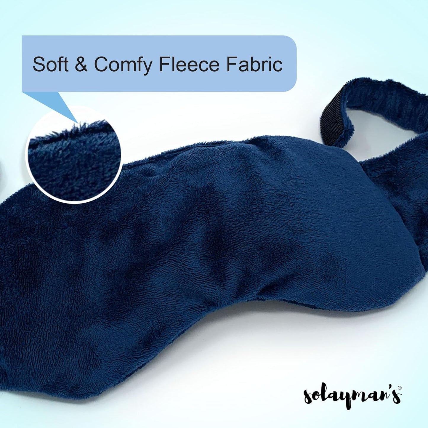 Weighted Lavender Eye Mask for Sleeping, Yoga, Dry Eyes - Great Relaxation Gifts for Mom, Dad, Women, Men - Aromatherapy Lavender Eye Pillow Gift (Navy Blue)