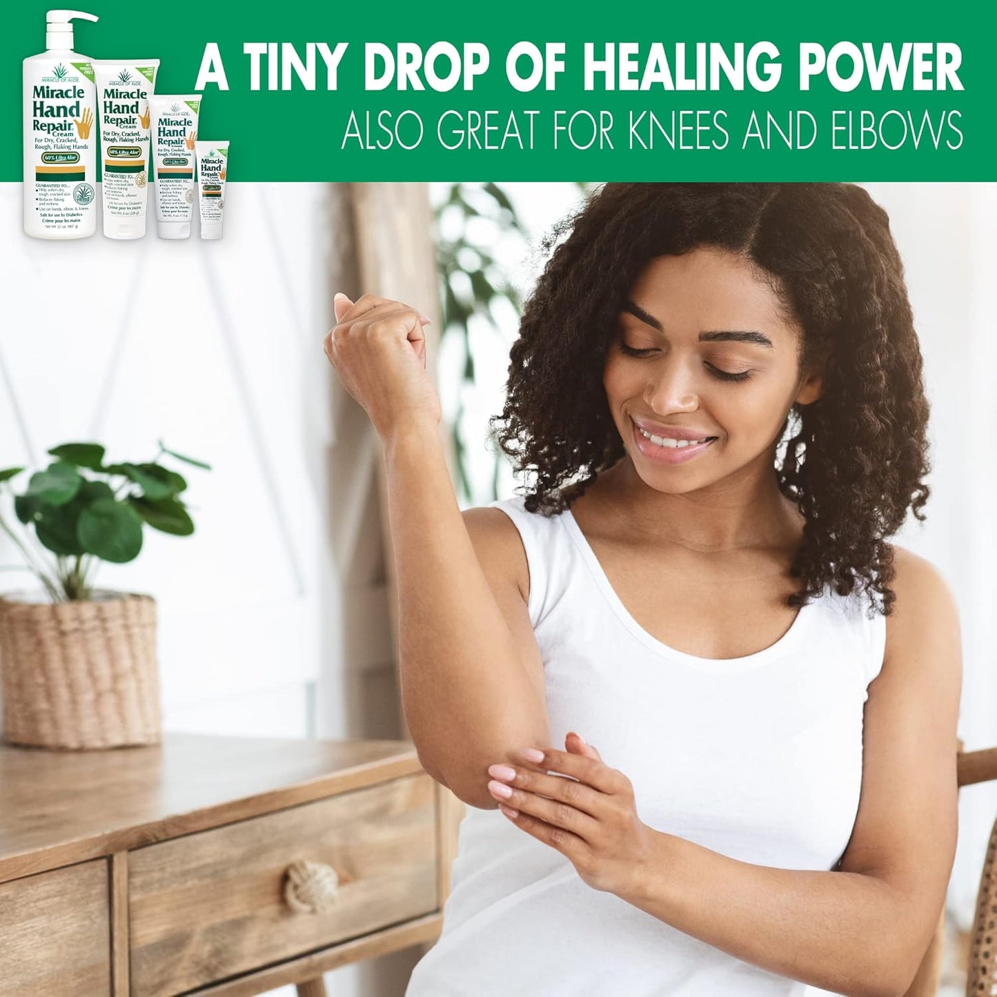 Miracle Hand Repair Cream for Dry Cracked Hands 1 oz Best Healing Hand Cream with 60% Aloe Vera - Non-Greasy Moisturizer for Working Hands - Fast Absorbing Lotion for Extremely Dry Skin (3-Pack)