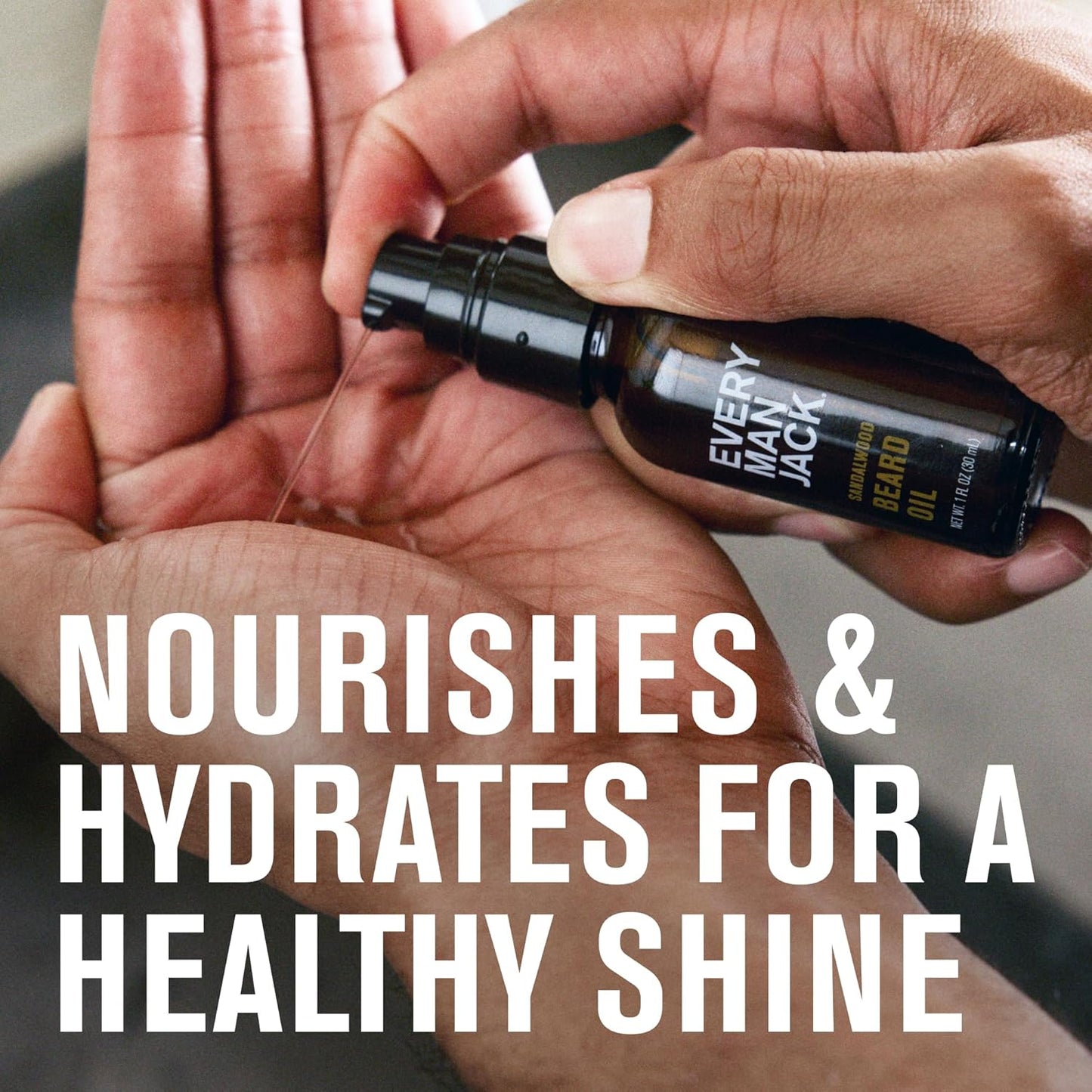 Every Man Jack Mens Beard Oil Variety Pack - 1 Each of Sandalwood, Vanilla + Cedar, and Aged Bourbon - Softens Your Beard & Adds a Natural Shine - Naturally Derived w/Shea Butter - 1 fl oz (3 Pack)