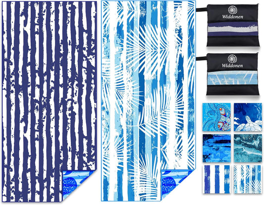 Lightweight Thin Microfiber Beach Towel Sand Free Quick Dry Absorbent Compact Soft Pool Swim Travel Towels Extra Large Oversized Beach Accessories Packable Essentials Stuff Gifts for Adult 32*71 Inch