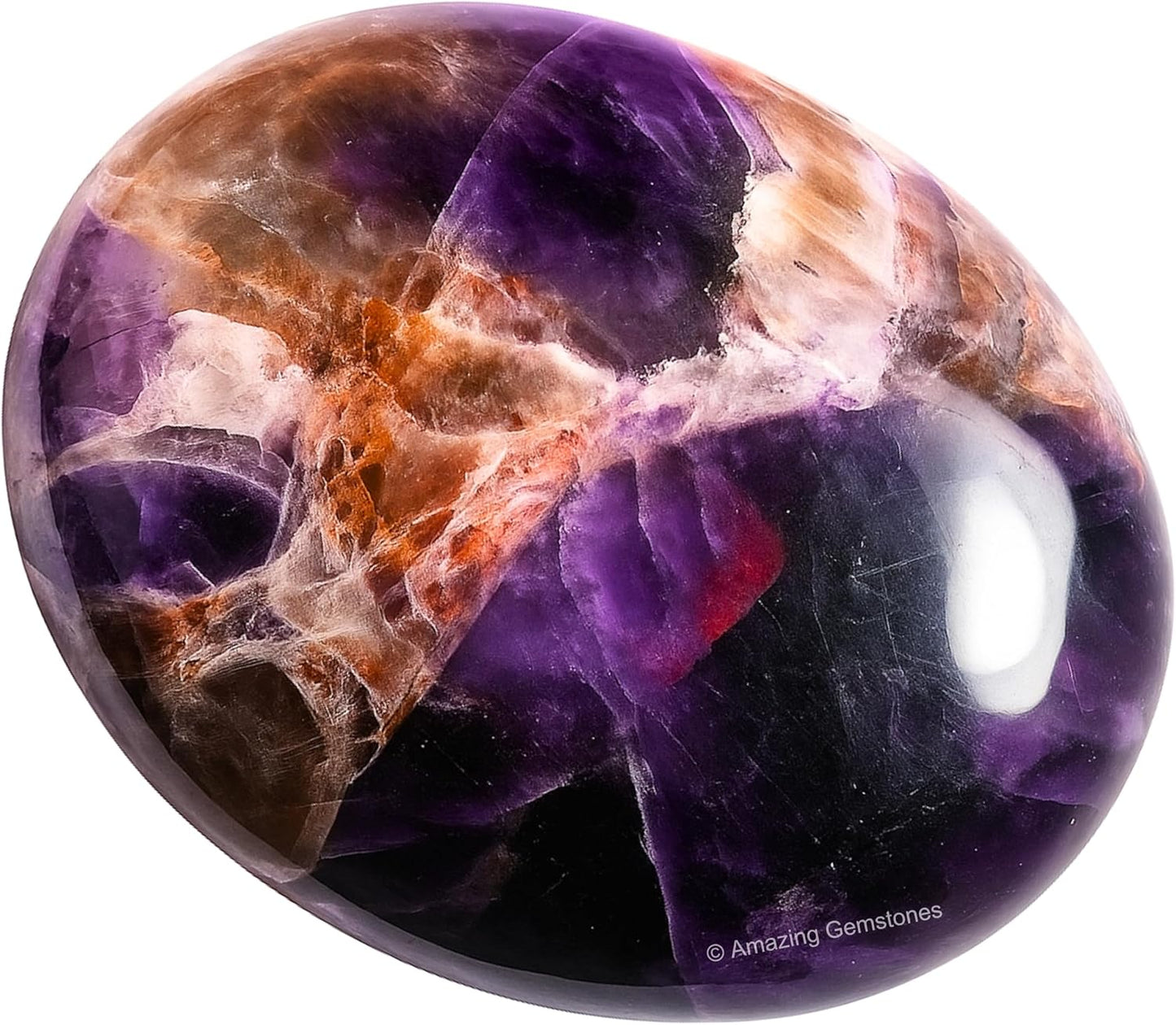 Dreamy Amethyst Crystals and Healing Stones - Large Palm Stone Crystals Piedra - Crystal for Good Luck, Positive Energy, Meditation - Unique Stocking Stuffers and Birthday Gifts for Women, Men