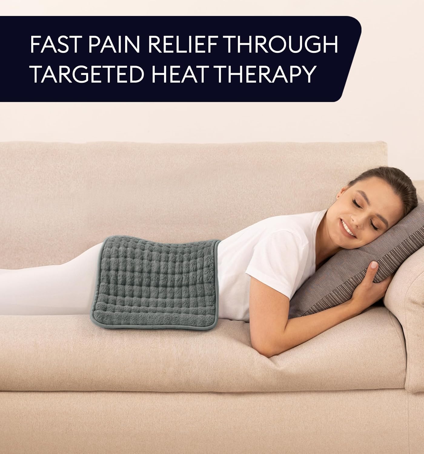 GENIANI Electric Throw - Heating Pad for Back Pain & Cramps Relief - Auto Shut Off, Machine Washable, Moist Heat Pad for Neck & Shoulder - Birthday Gift for Women, Extra Large 24 x 12 inches