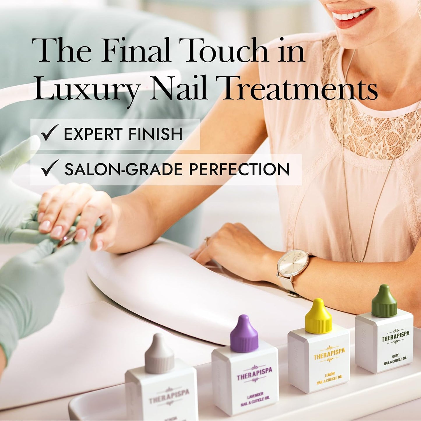 THERAPISPA Nail & Cuticle Oil with Avocado, Jojoba, Biotin & Vitamin E – Nail Growth Oil for Strengthening, Hydrating & Reviving Peeling Nails (Lemon, 2.0 fl oz)