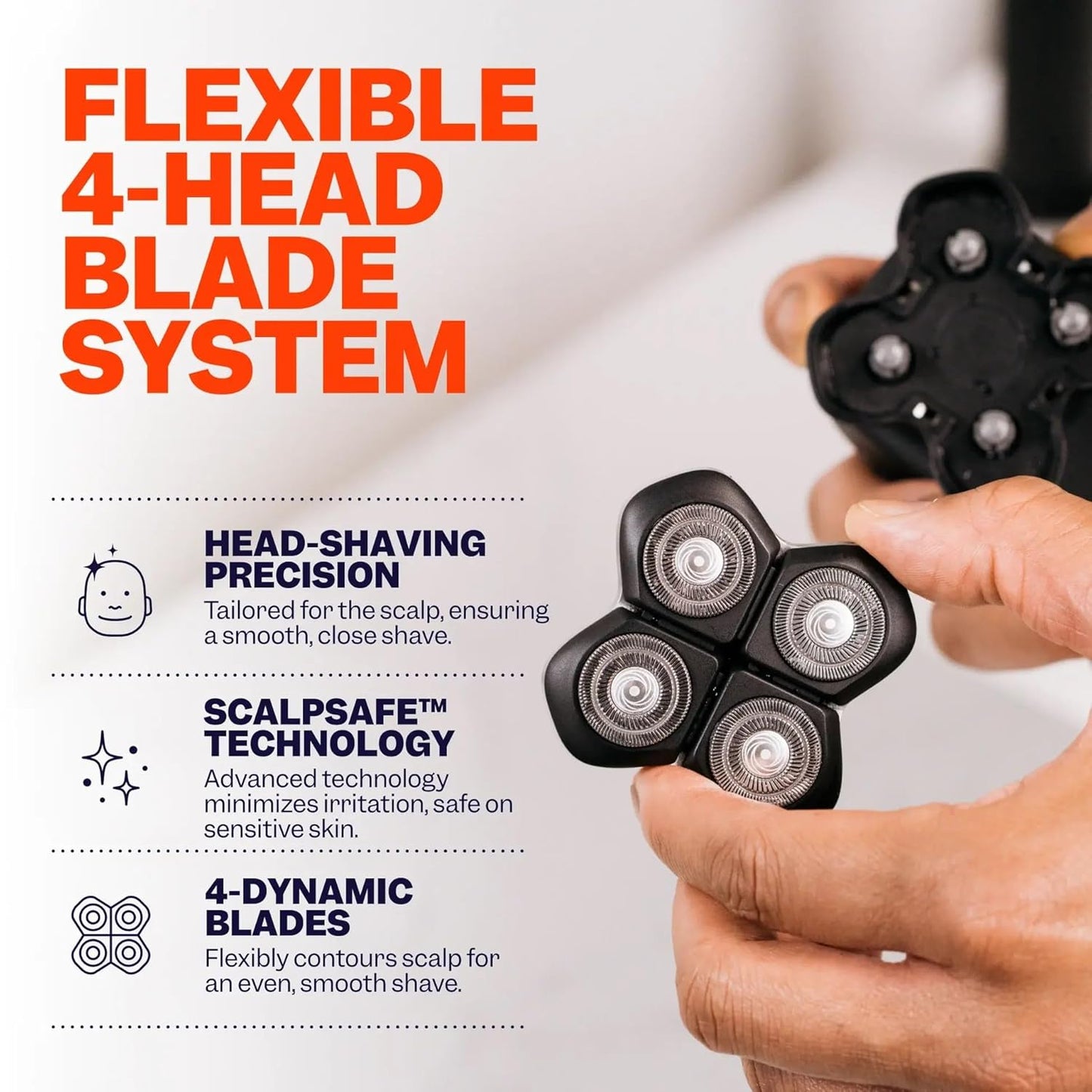 Freebird Official Replacement Blades for Flexseries Pro Head Shaver Kit - Refill Blades - High-Performance Blades for Smooth Shaving