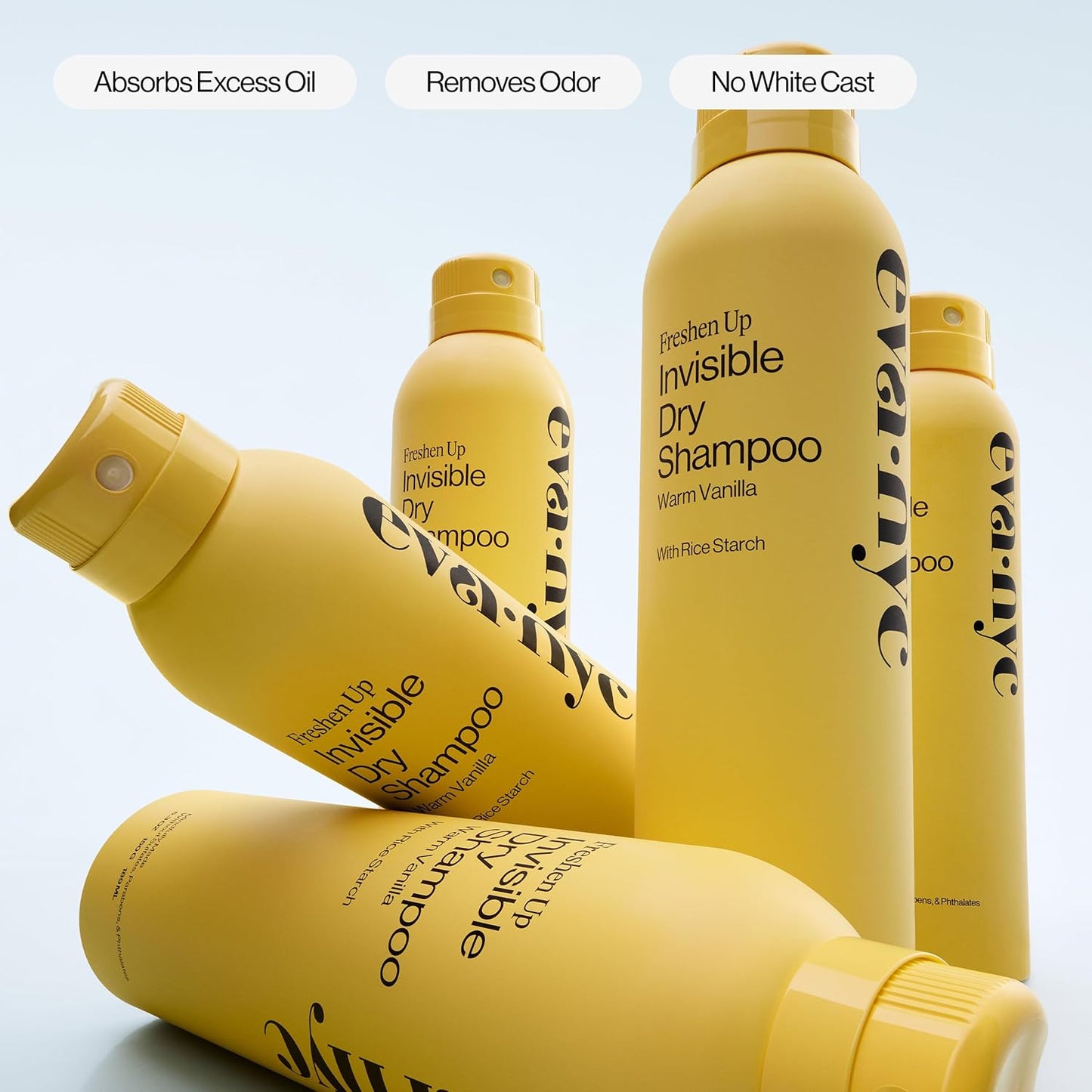 Eva NYC Invisible Dry Shampoo Spray Value Size - Oil-Absorbing, Removes Odor & No White Cast - Freshen Up Dry Shampoo For Women - For Light, Dark + Oily Hair - Warm Vanilla Scent - 7.3 oz