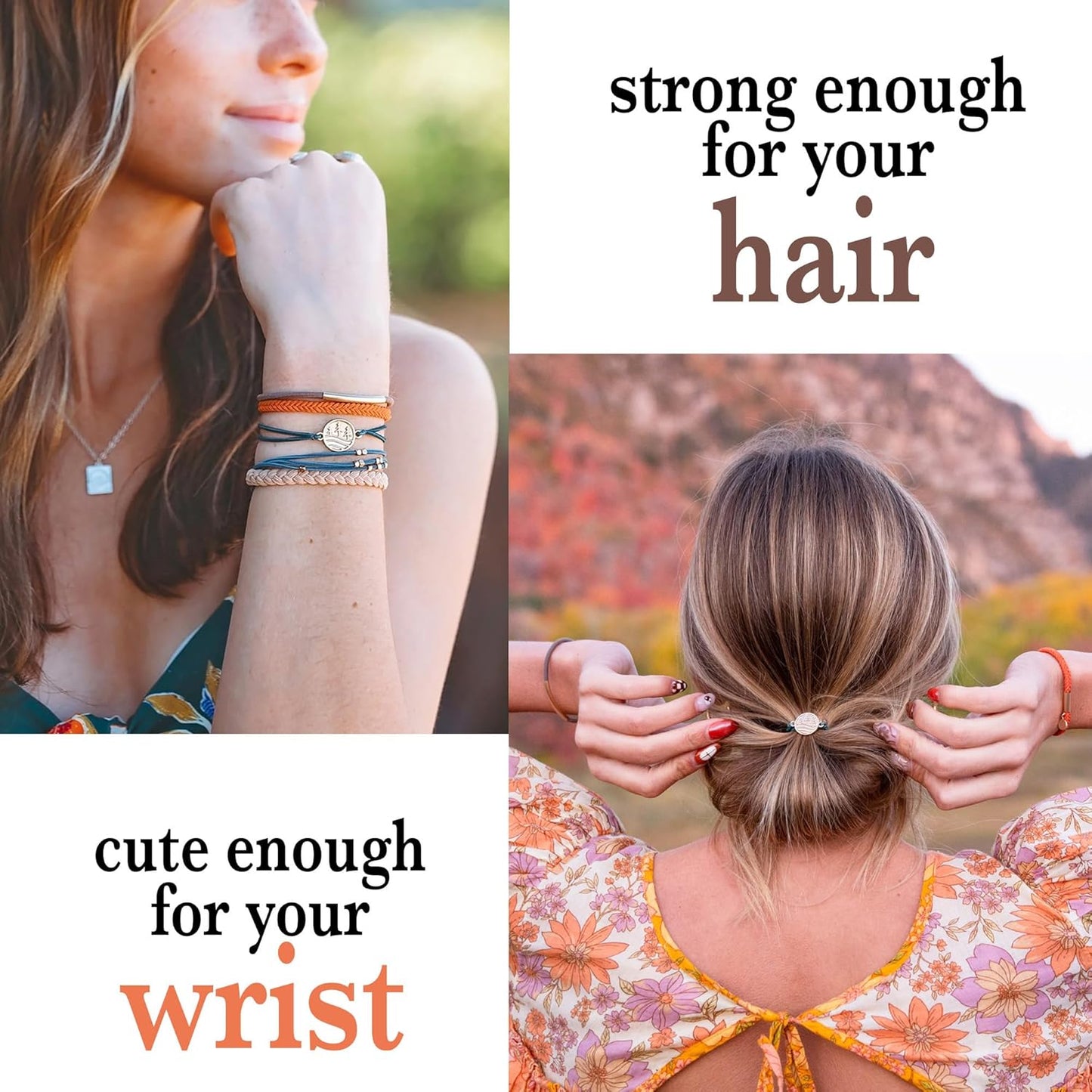 K'lani Hair Tie Bracelets for Women - Elastic Hair Bands That Double as Stylish Jewelry - Imagine - Small