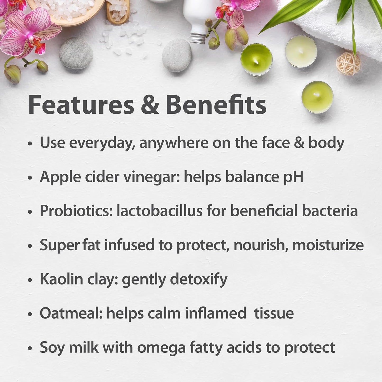 One With Nature Feminine Cleansing Bar, Rose Petal Fresh 3.5oz Bar 3Pack, Dermatologist Tested, Probiotics, Apple Cider Vinegar, Omega Fatty Acids, Oatmeal, Gentle Cleanser for Face, Body