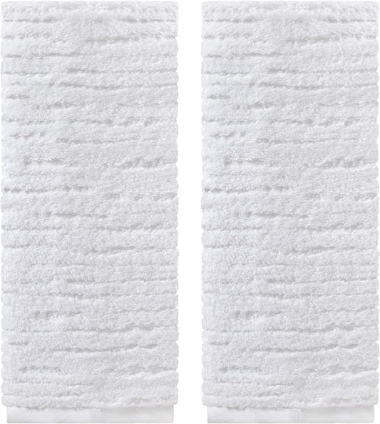 SKL Home CloudSoft Cotton Luxury 2-Piece Hand Towel Set, White