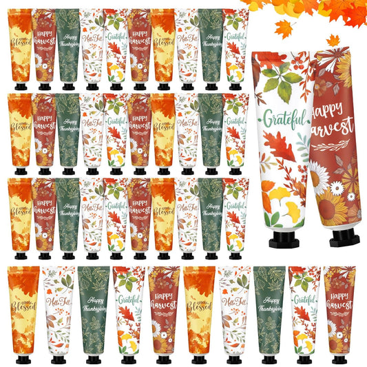 100 Pcs Thanksgiving Fall Hand Lotion Gifts Bulk for Women Maple Leaves Hand Cream 30ml Natural Botanical Fragrance Mini Lotion for Chapped Hands Travel Thanksgiving Autumn Party Supplies
