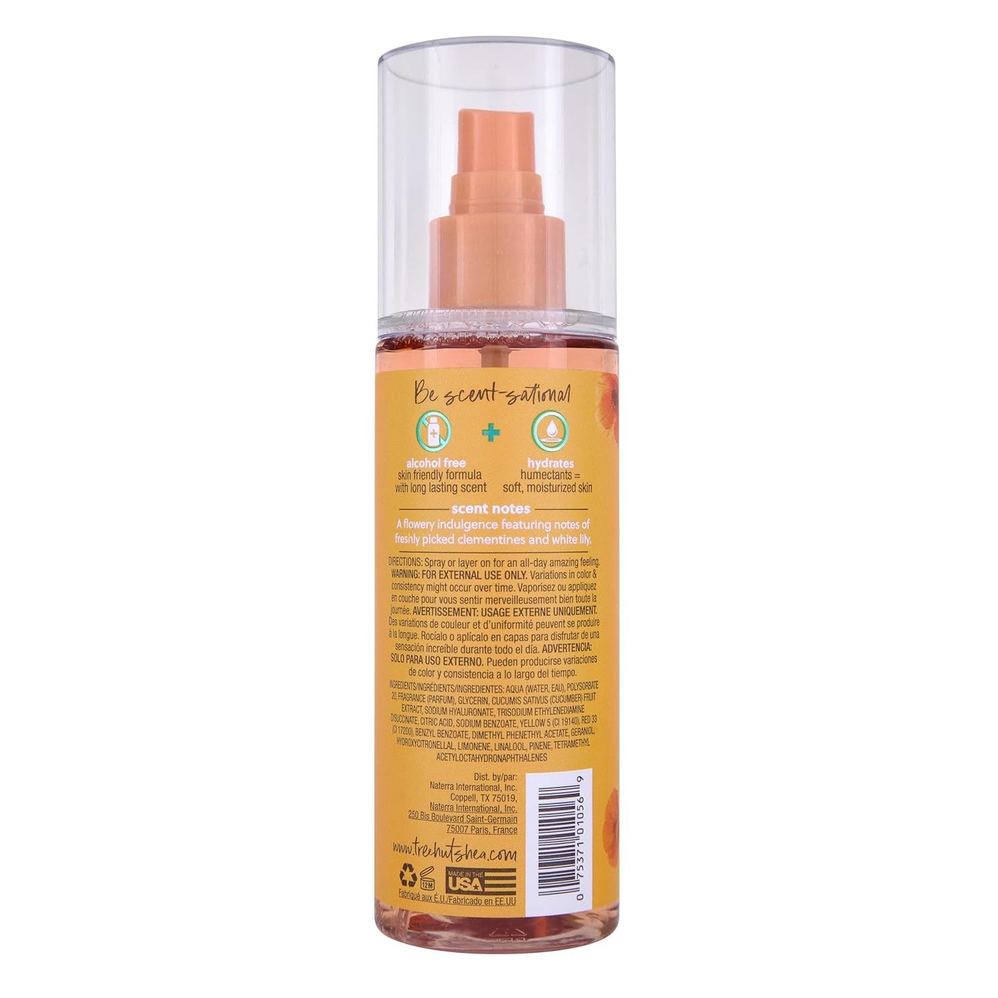 Tree Hut Sunkissed Poppy Fragrance Mist, Spritz On for a Refreshed Feel or Layer with Your Favorite Scents, Versatile Body Spray, 6 fl oz.