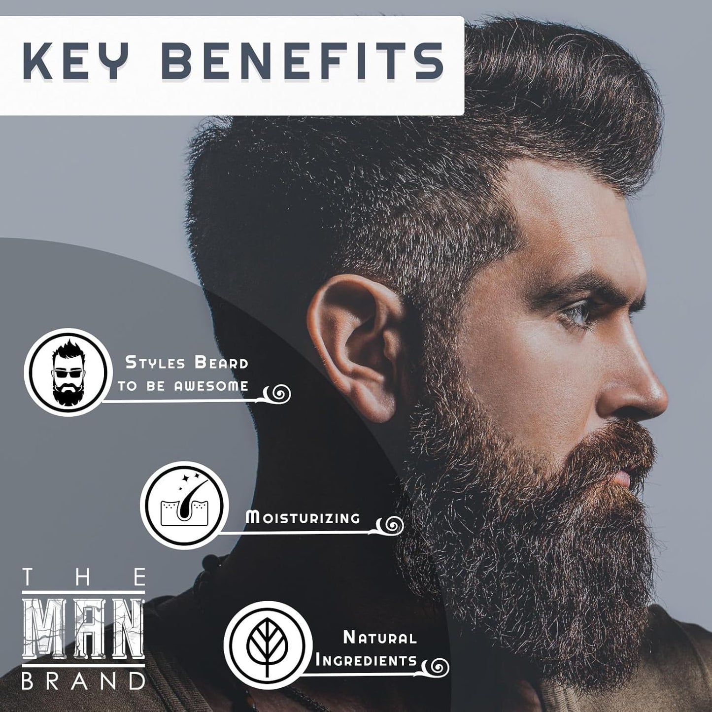 Beard Balm, Natural Beeswax Based Conditioning Balm for Beard Care, LumberJack Scent, 1 oz / 30 ml
