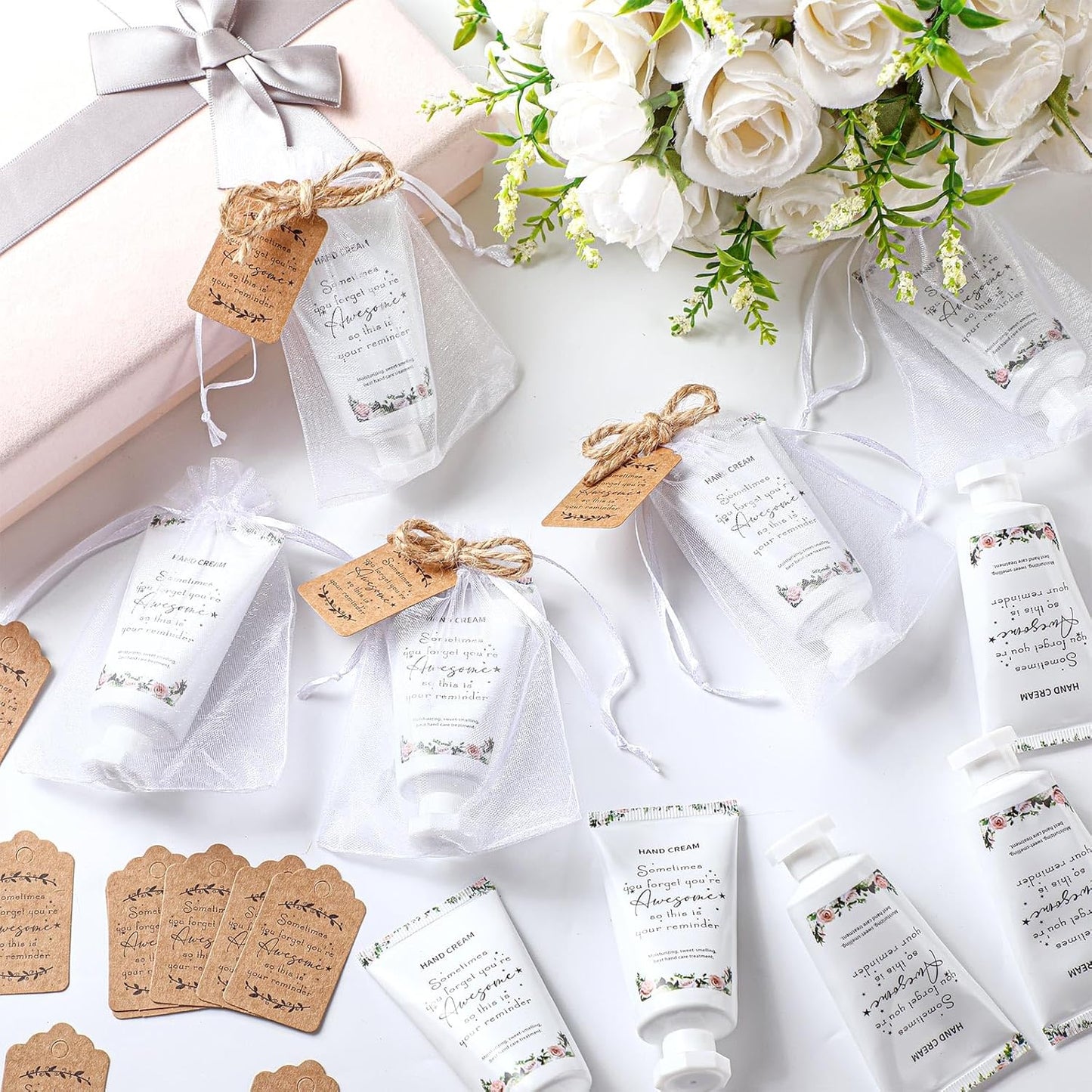 48 Sets Hand Mini Lotion Bulk Employee Appreciation Gifts Travel Size Hand Cream Bulk Inspirational Thank You Team Gifts for Birthday Christmas Teachers Coworkers Office Staff(Stylish)